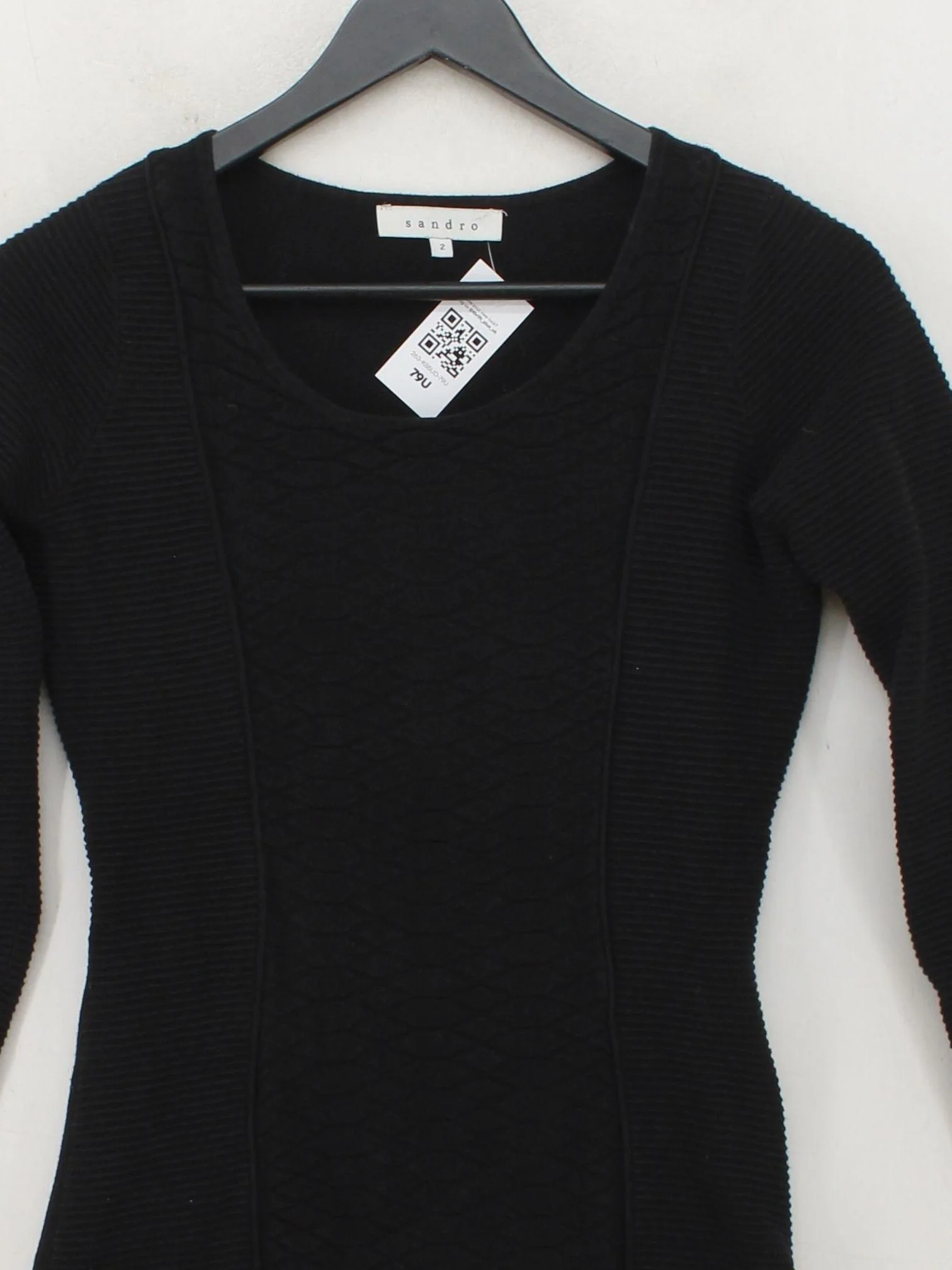 Sandro Bodycon Mini Dress in Black - Image 3