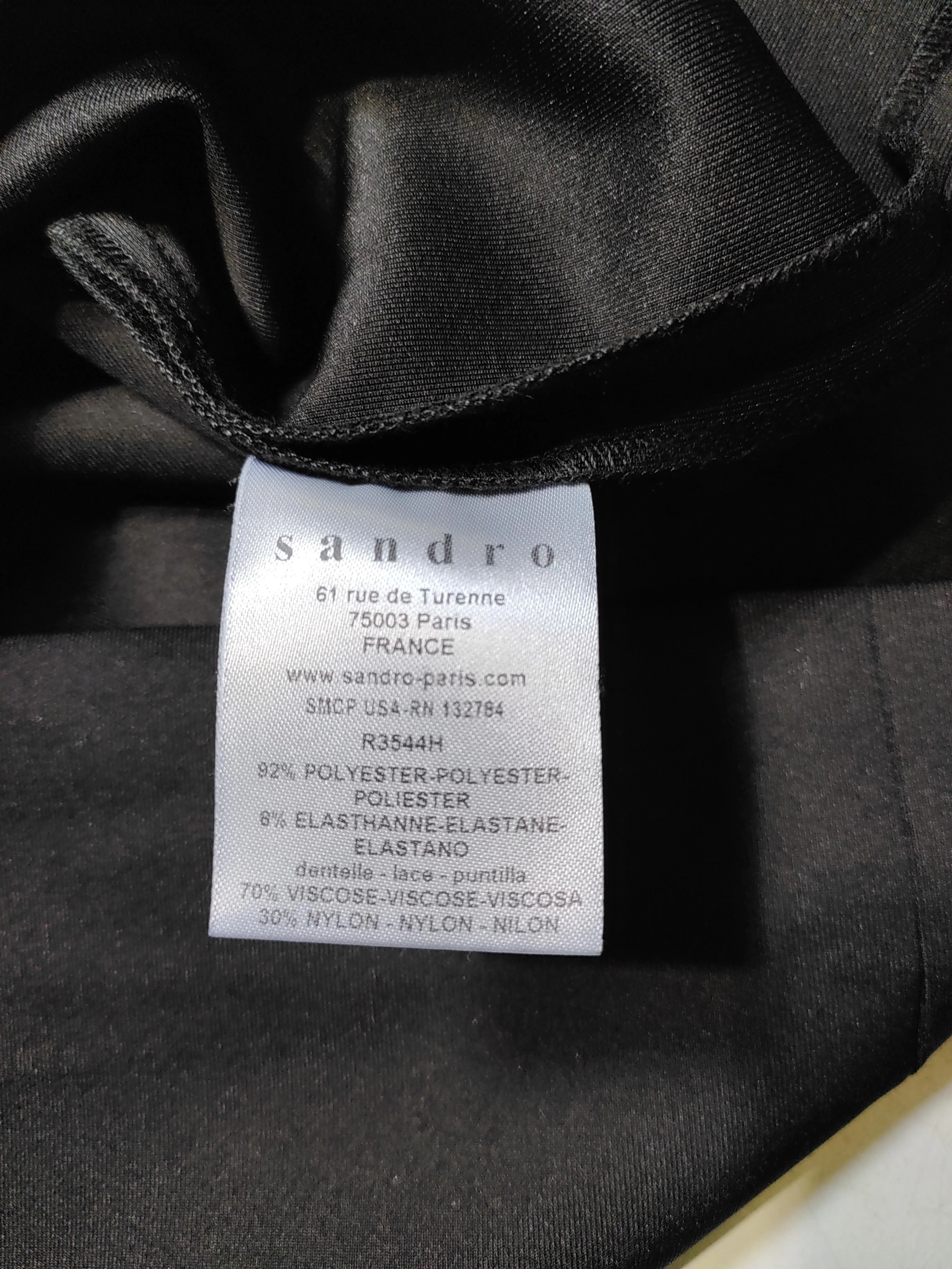 Sandro Bodycon Mini Dress UK10 in Black - Image 6