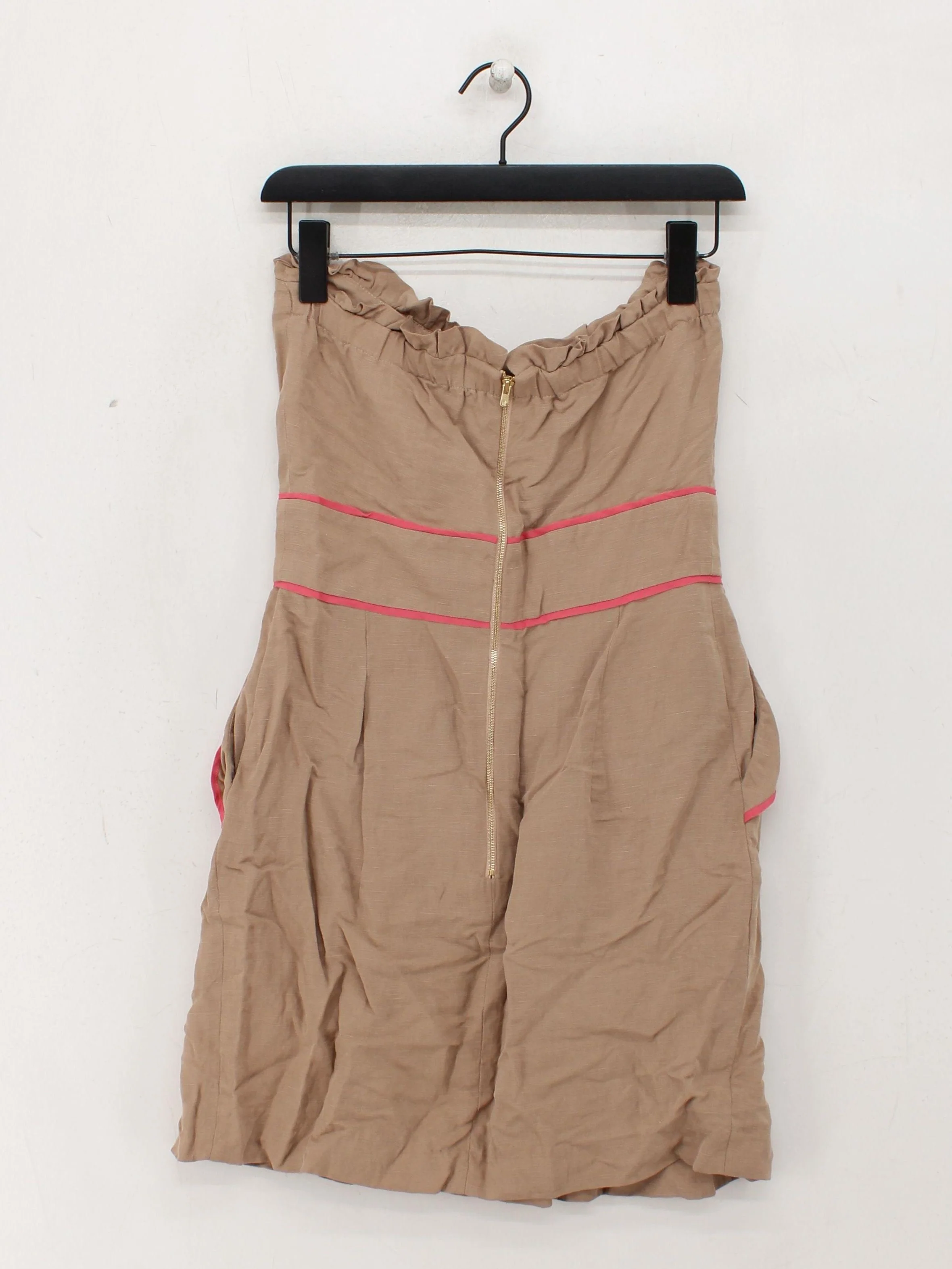 Sandro Mini Dress UK2 in Tan - Image 2