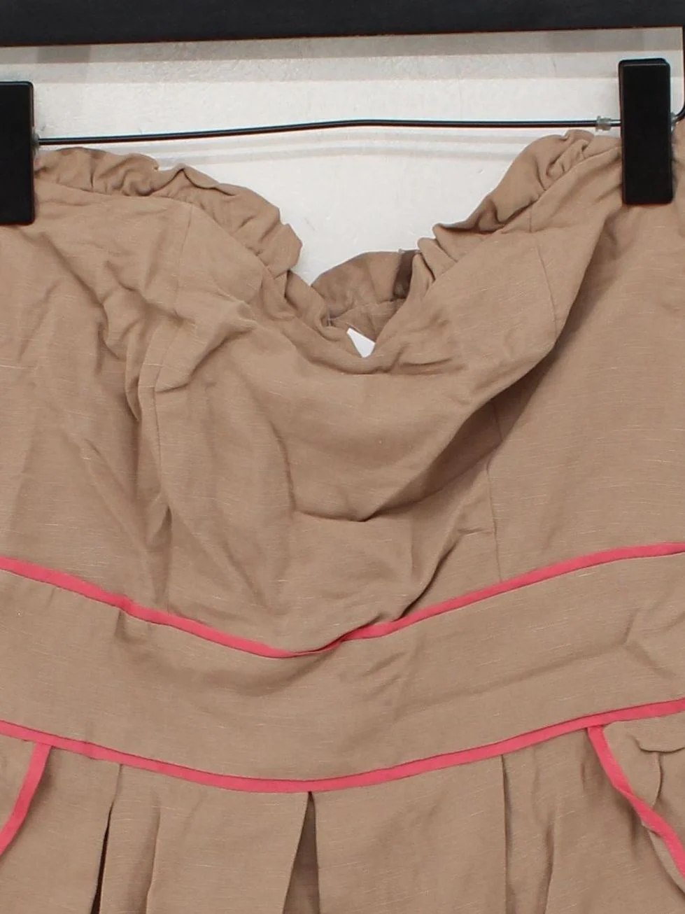 Sandro Mini Dress UK2 in Tan - Image 3