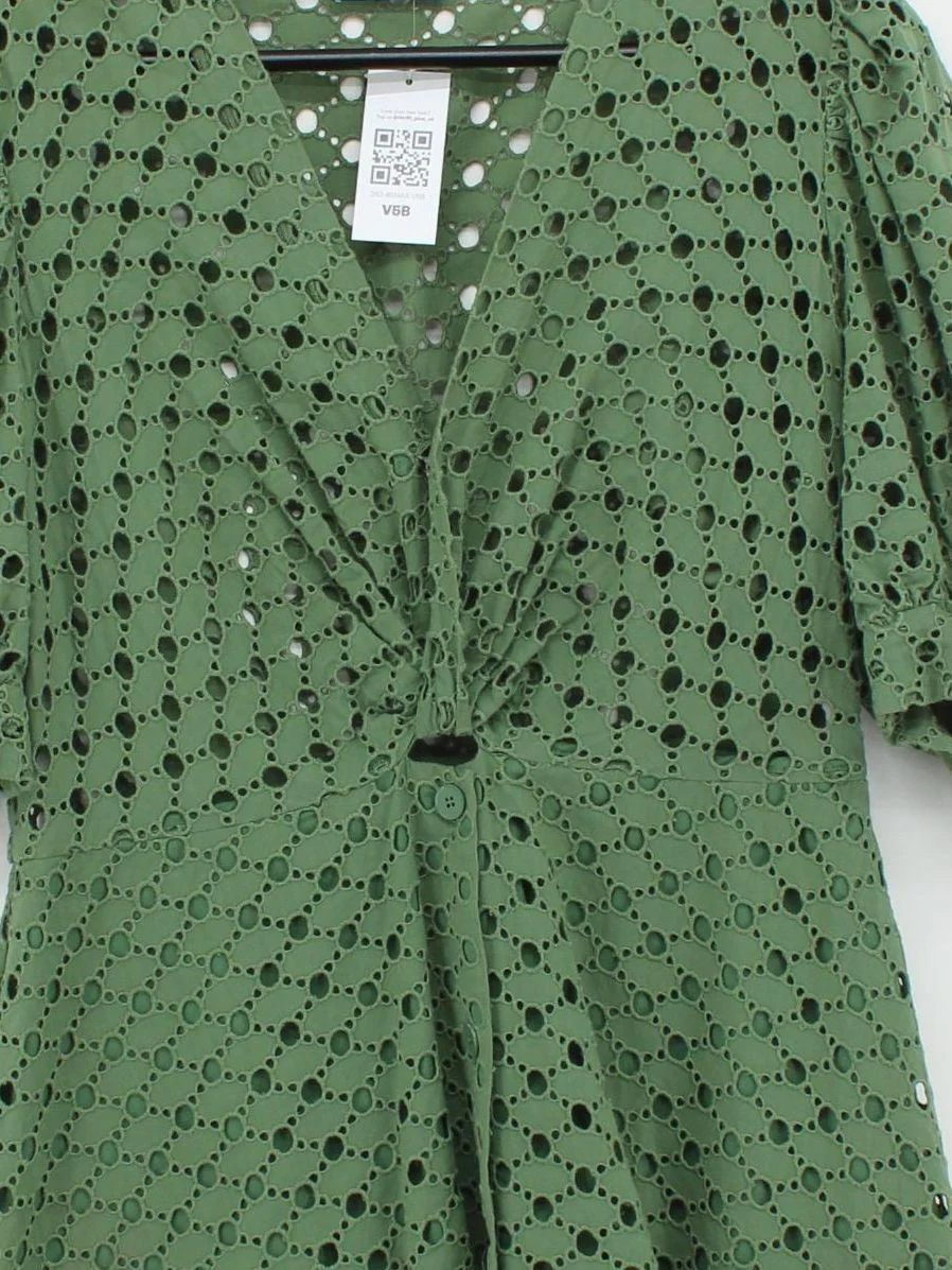 Sandro Mini Dress UK8 in Green - Image 3