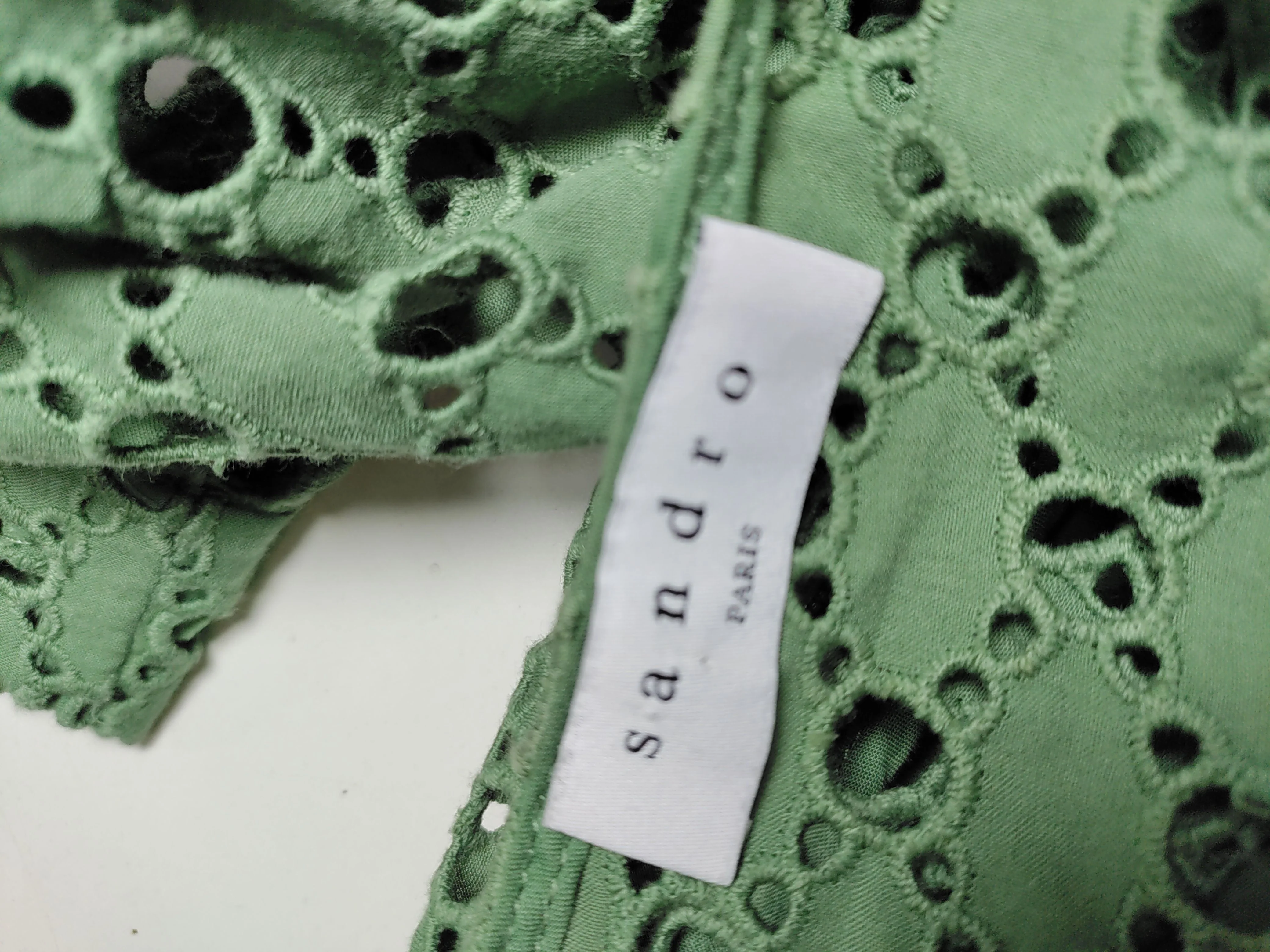 Sandro Mini Dress UK8 in Green - Image 5
