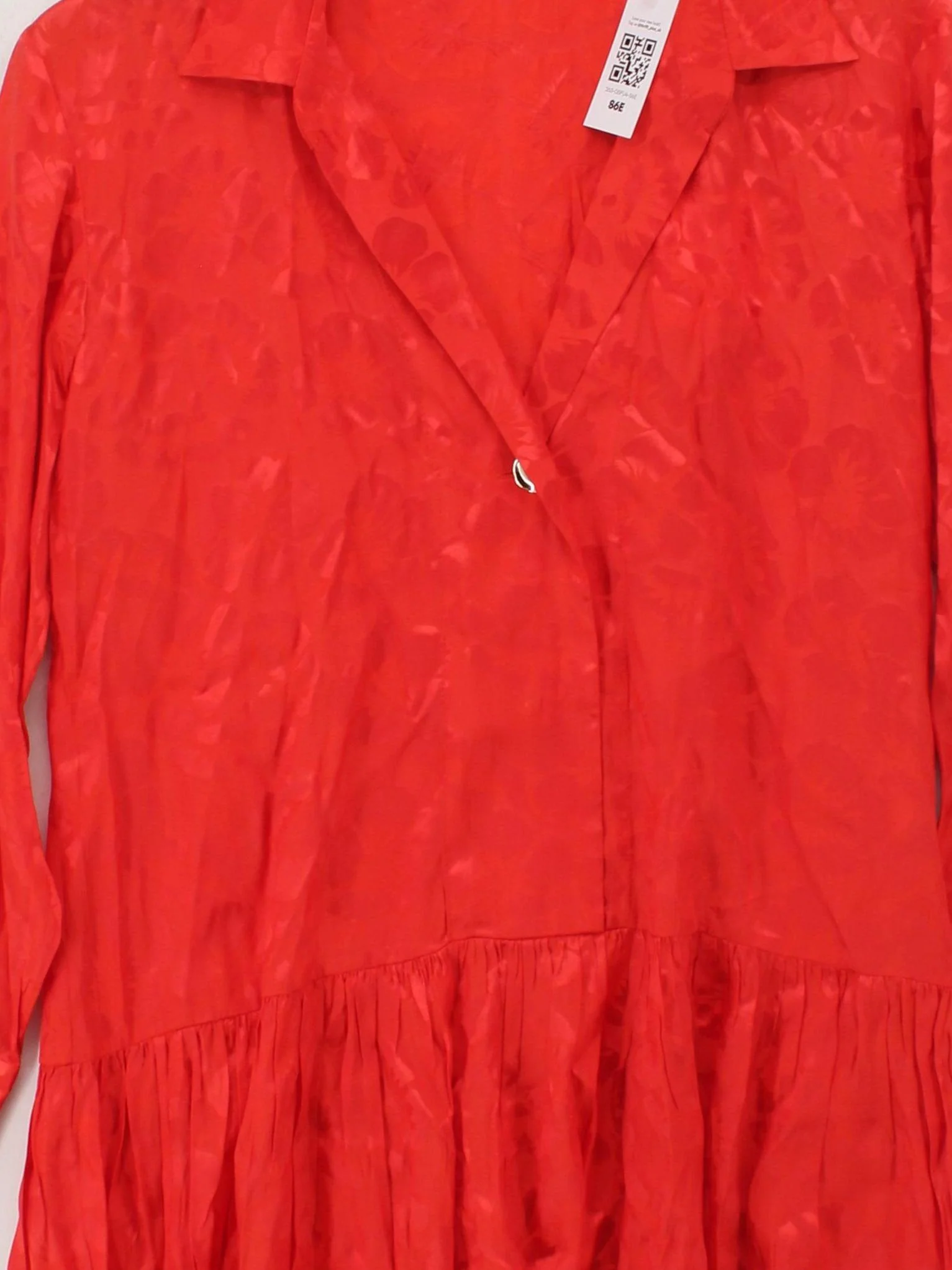 Sandro Shirt Mini Dress S in Red - Image 3