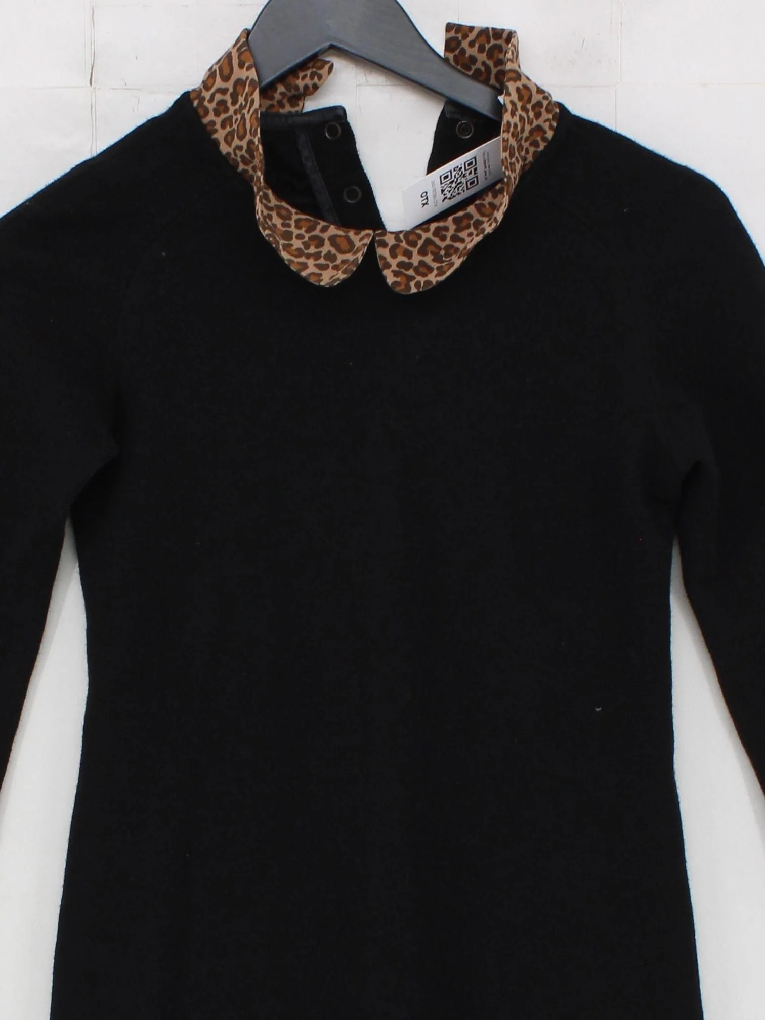 Sandro T-Shirt Mini Dress UK6 in Black - Image 3