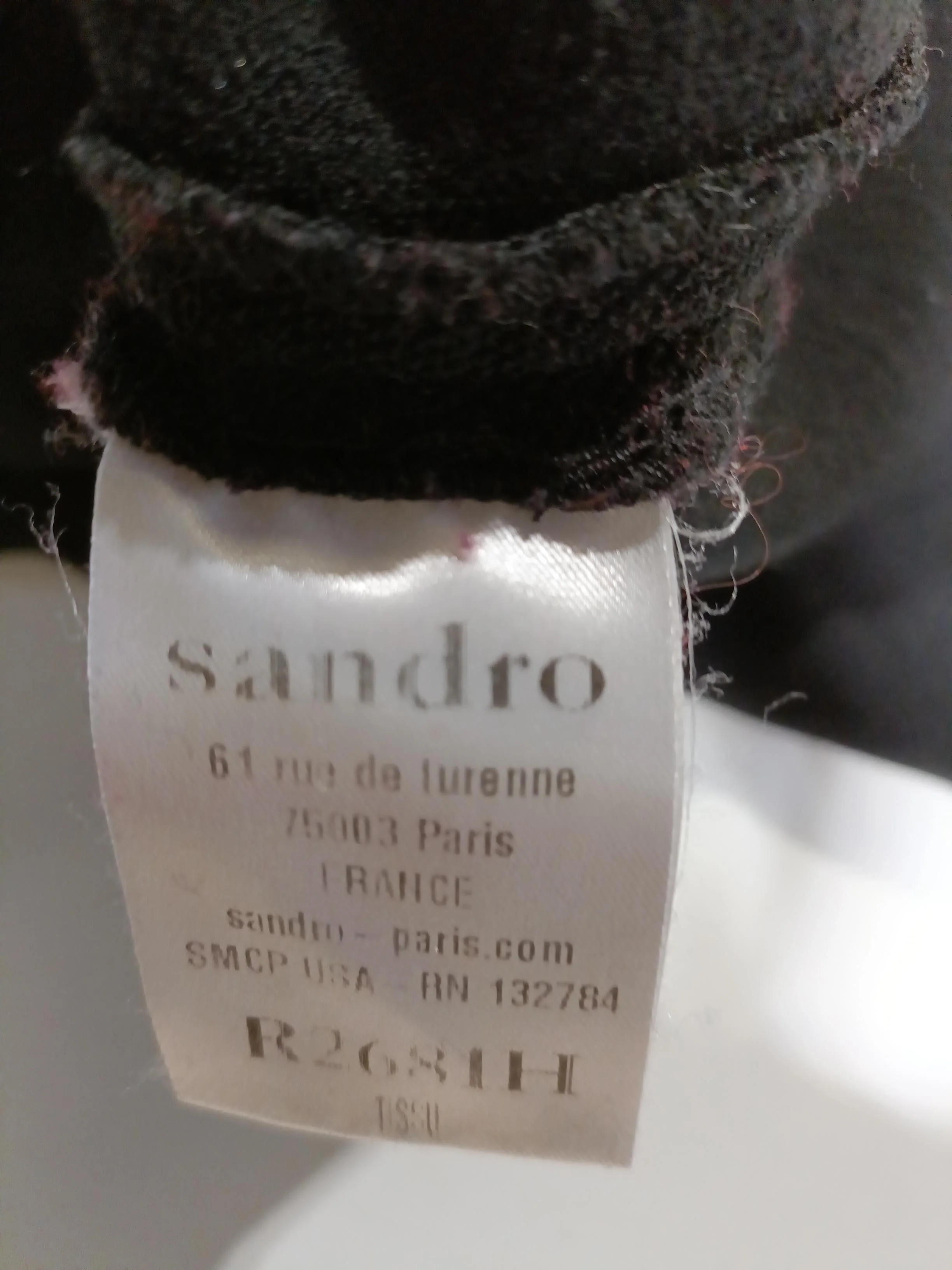 Sandro T-Shirt Mini Dress UK6 in Black - Image 6