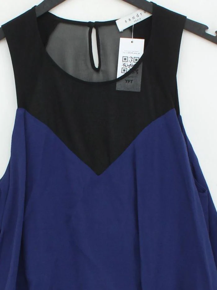 Sandro Tank Mini Dress S in Blue - Image 3