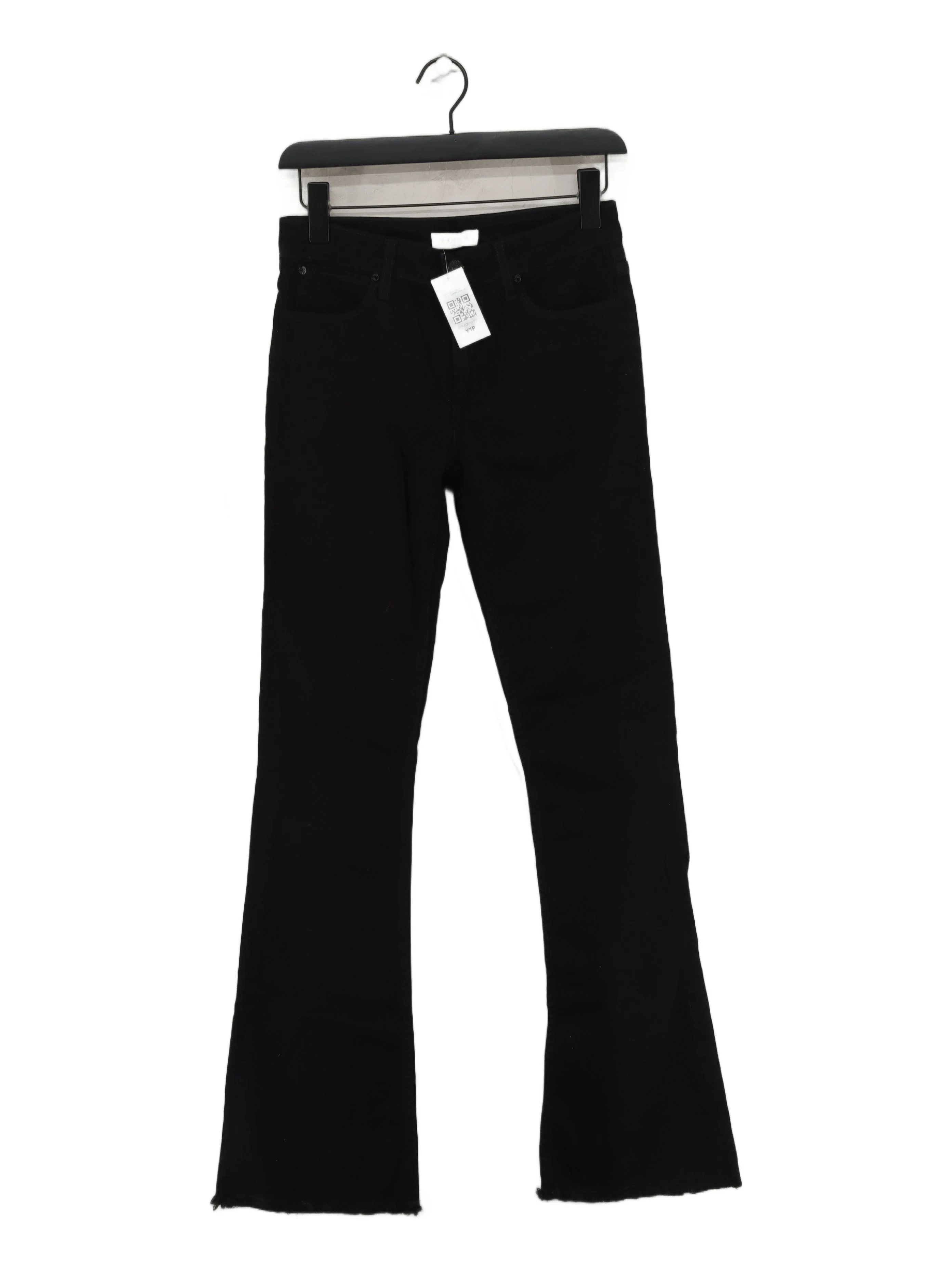 Sandro Women's Jeans UK 10 Black Cotton with Elastane Flared