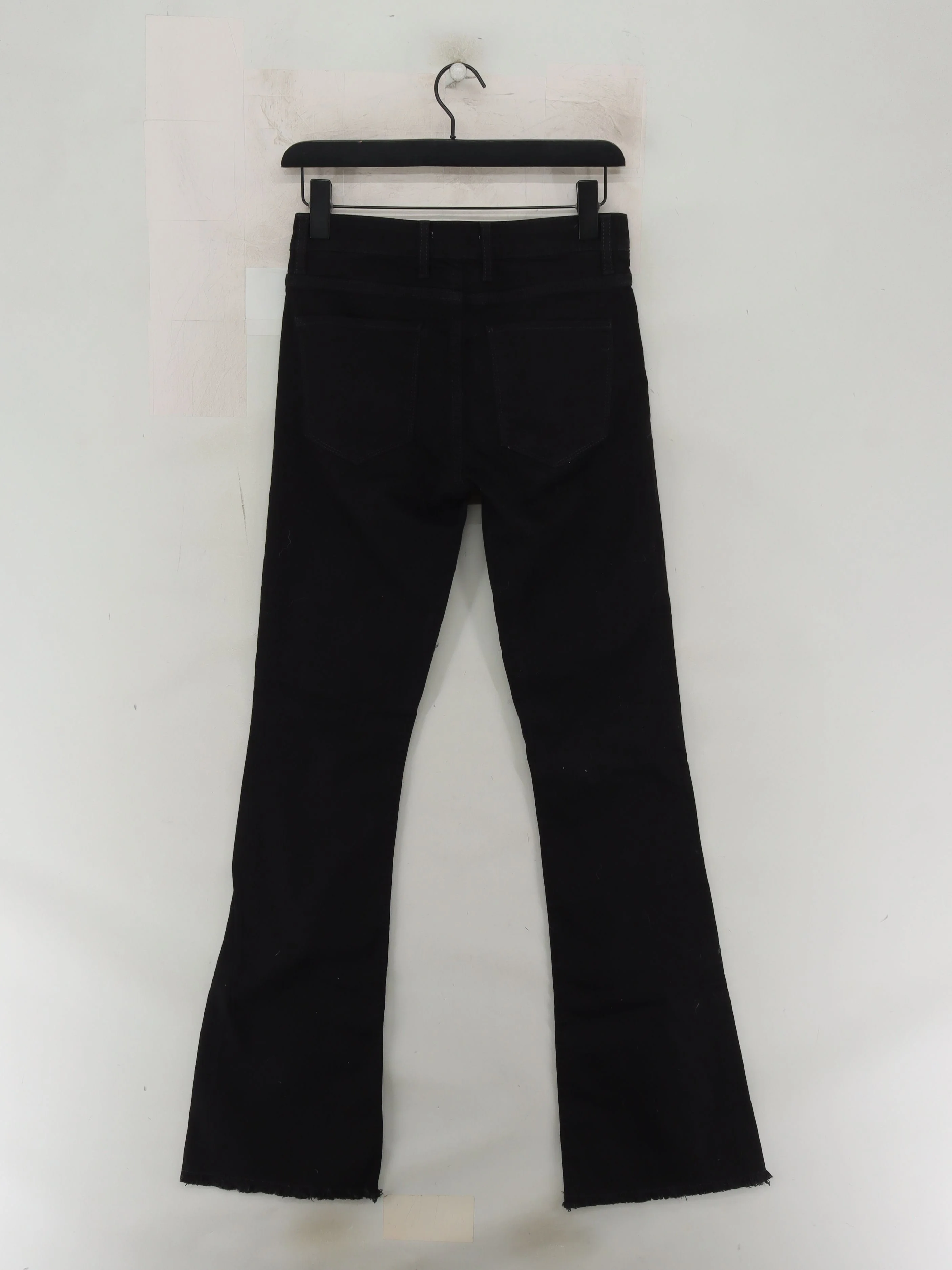 Sandro Women's Jeans UK 10 Black Cotton with Elastane Flared - Image 2