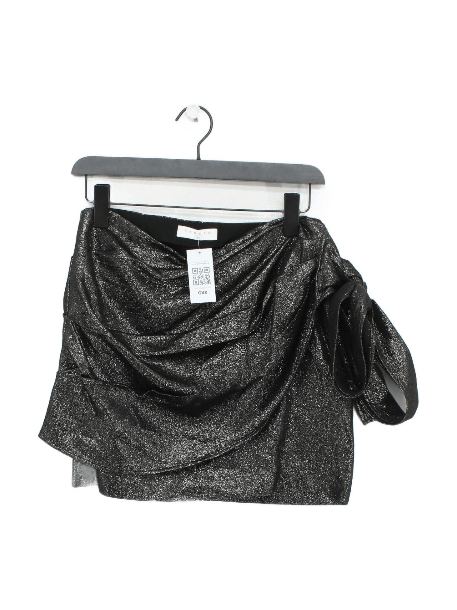 Sandro Women's Mini Skirt UK 12 Black 100% Other Short Mini