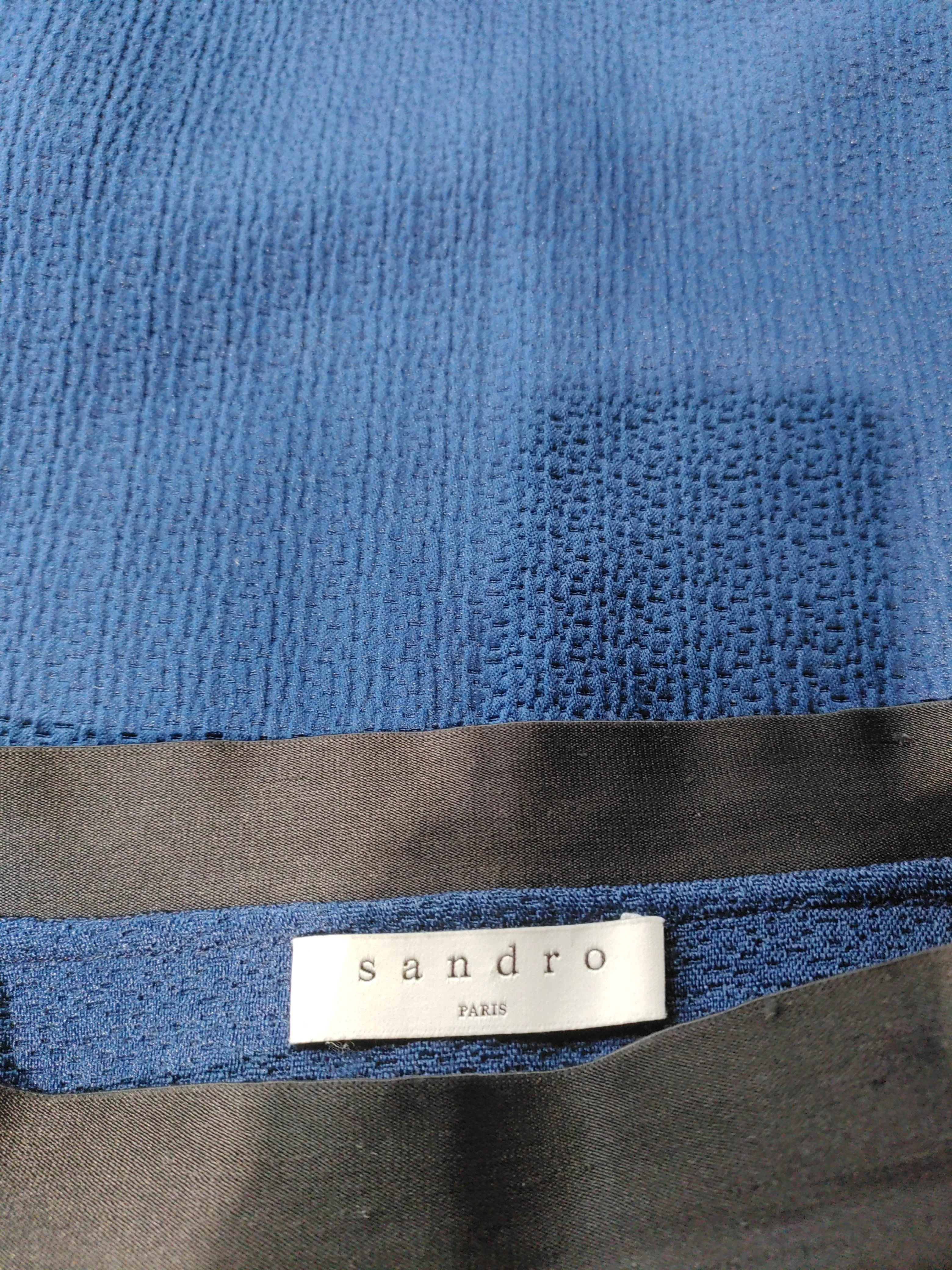 Sandro Women's Mini Skirt XS Blue Polyester with Elastane Short Mini - Image 5