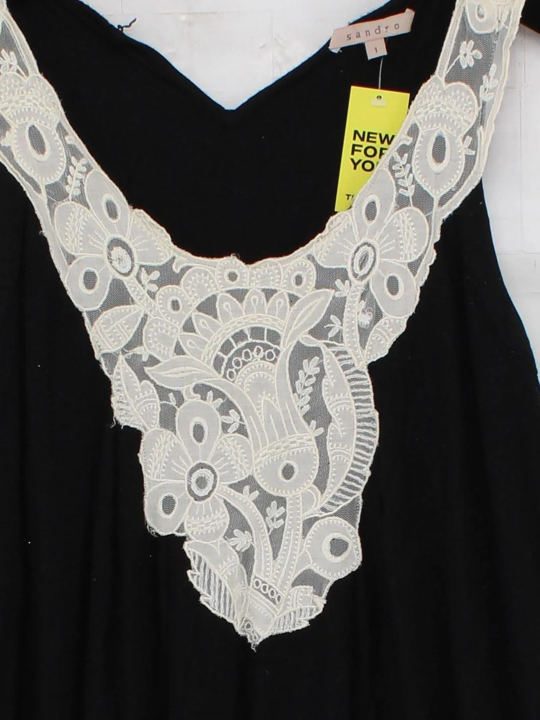 Sandro Women's Top S Black 100% Rayon Sleeveless V-Neck Basic - Image 3
