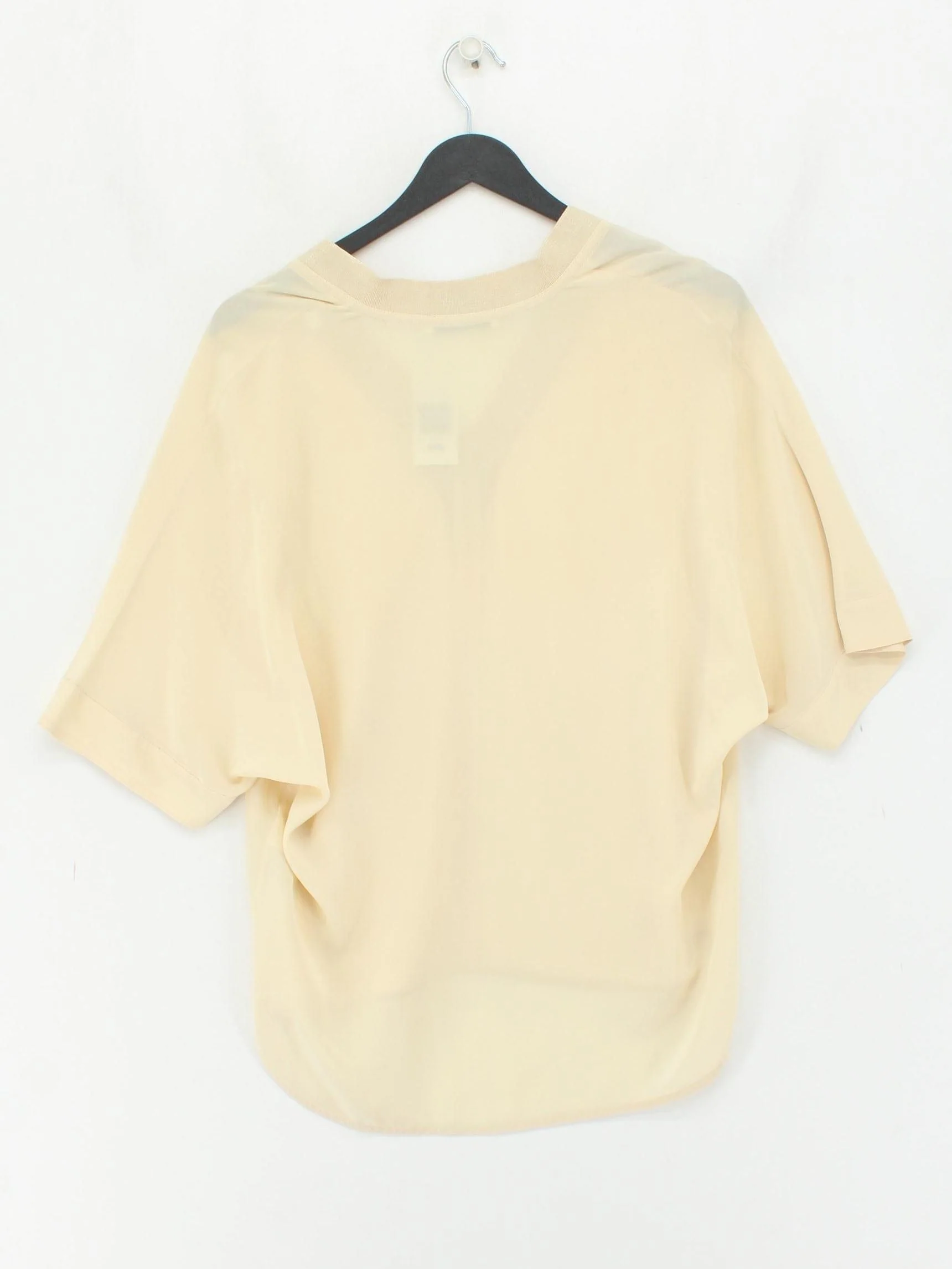 Sandro Women's Top S Cream Silk with Polyester, Polyamide, Elastane Basic - Image 2