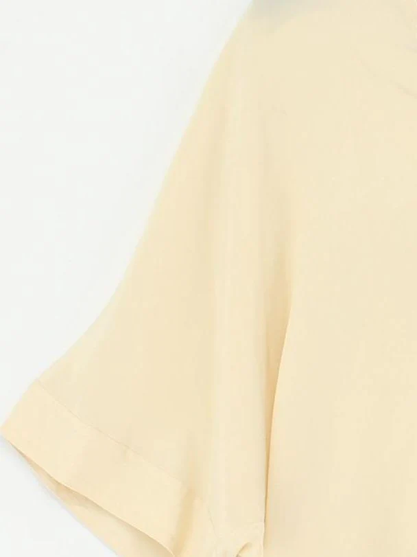 Sandro Women's Top S Cream Silk with Polyester, Polyamide, Elastane Basic - Image 4