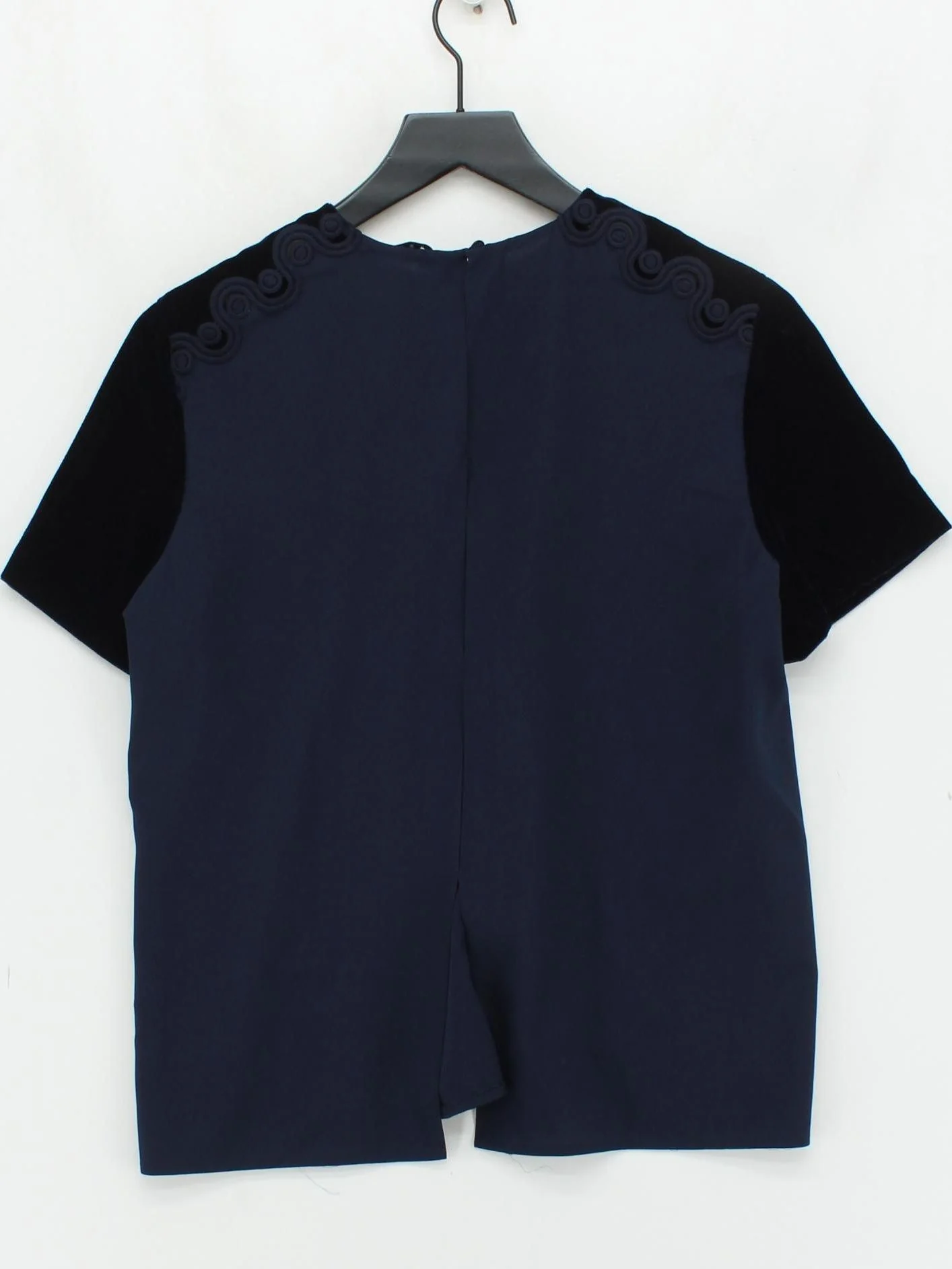 Sandro Women's Top XS Blue Polyester with Viscose, Polyamide Basic - Image 2