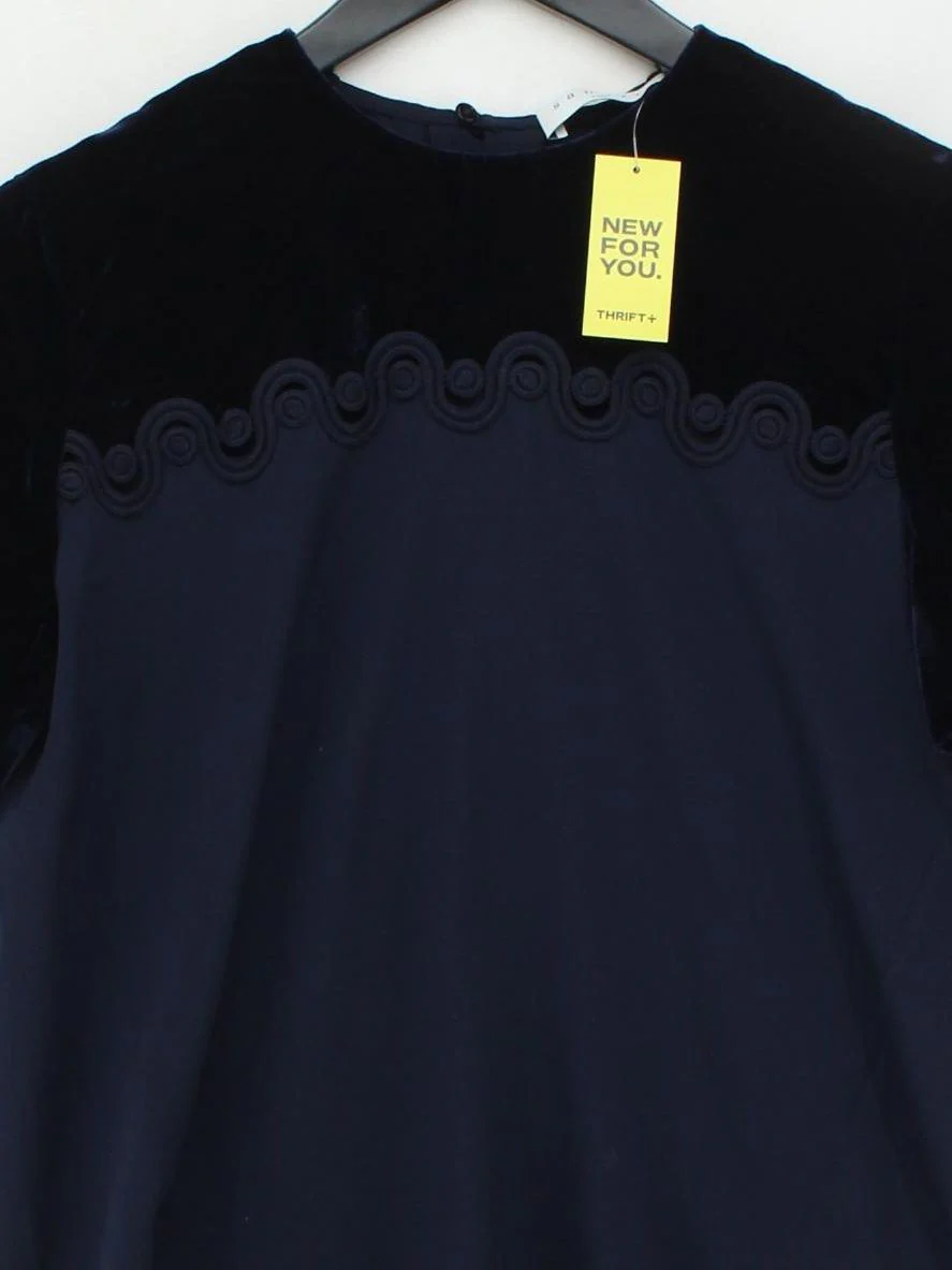 Sandro Women's Top XS Blue Polyester with Viscose, Polyamide Basic - Image 3