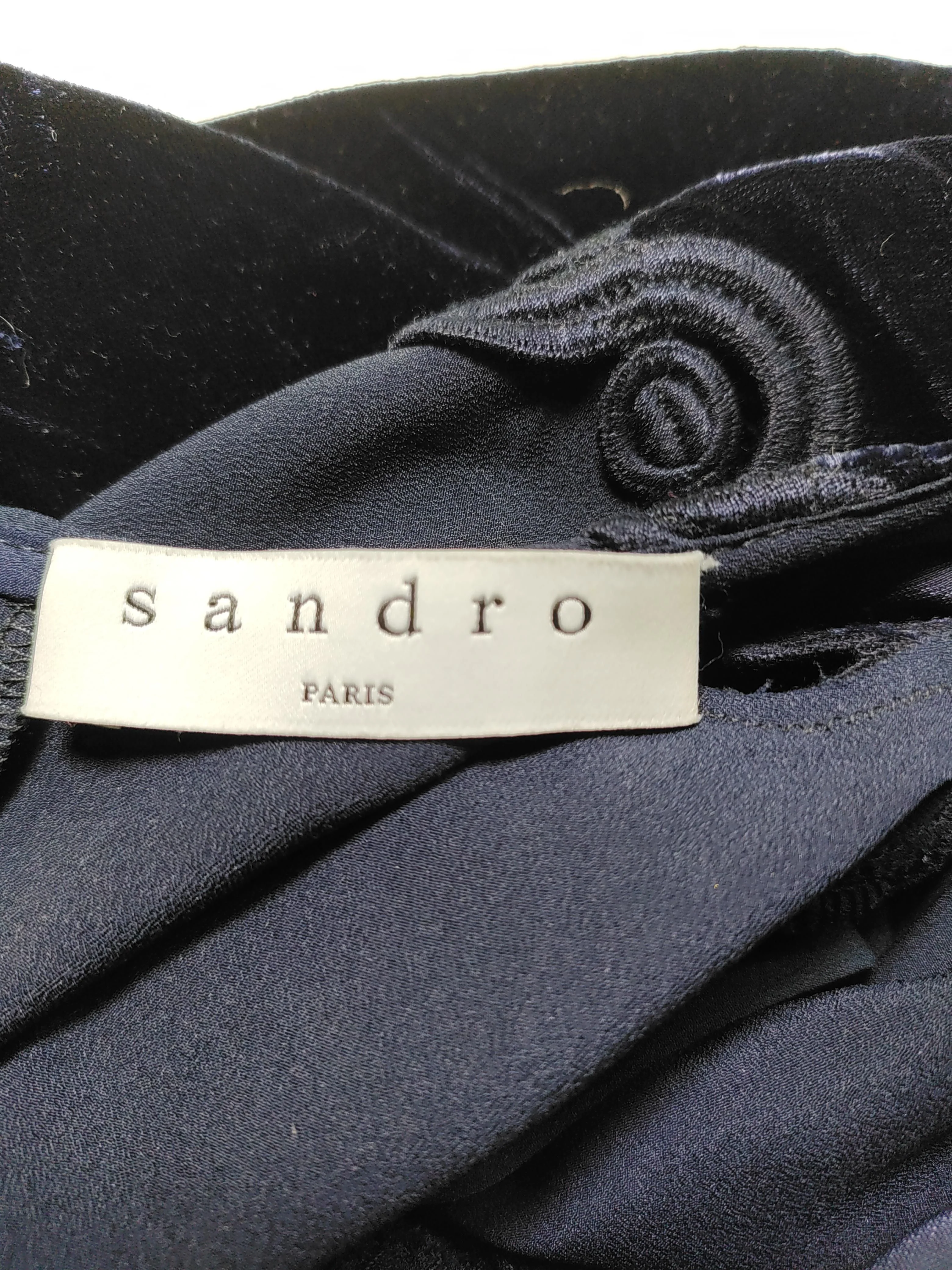 Sandro Women's Top XS Blue Polyester with Viscose, Polyamide Basic - Image 5
