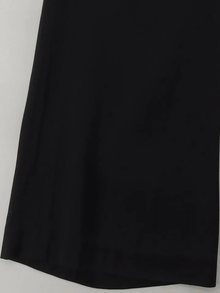Sandro Women's Trousers UK 12 Black 100% Viscose Wide-Leg Chino - Image 4