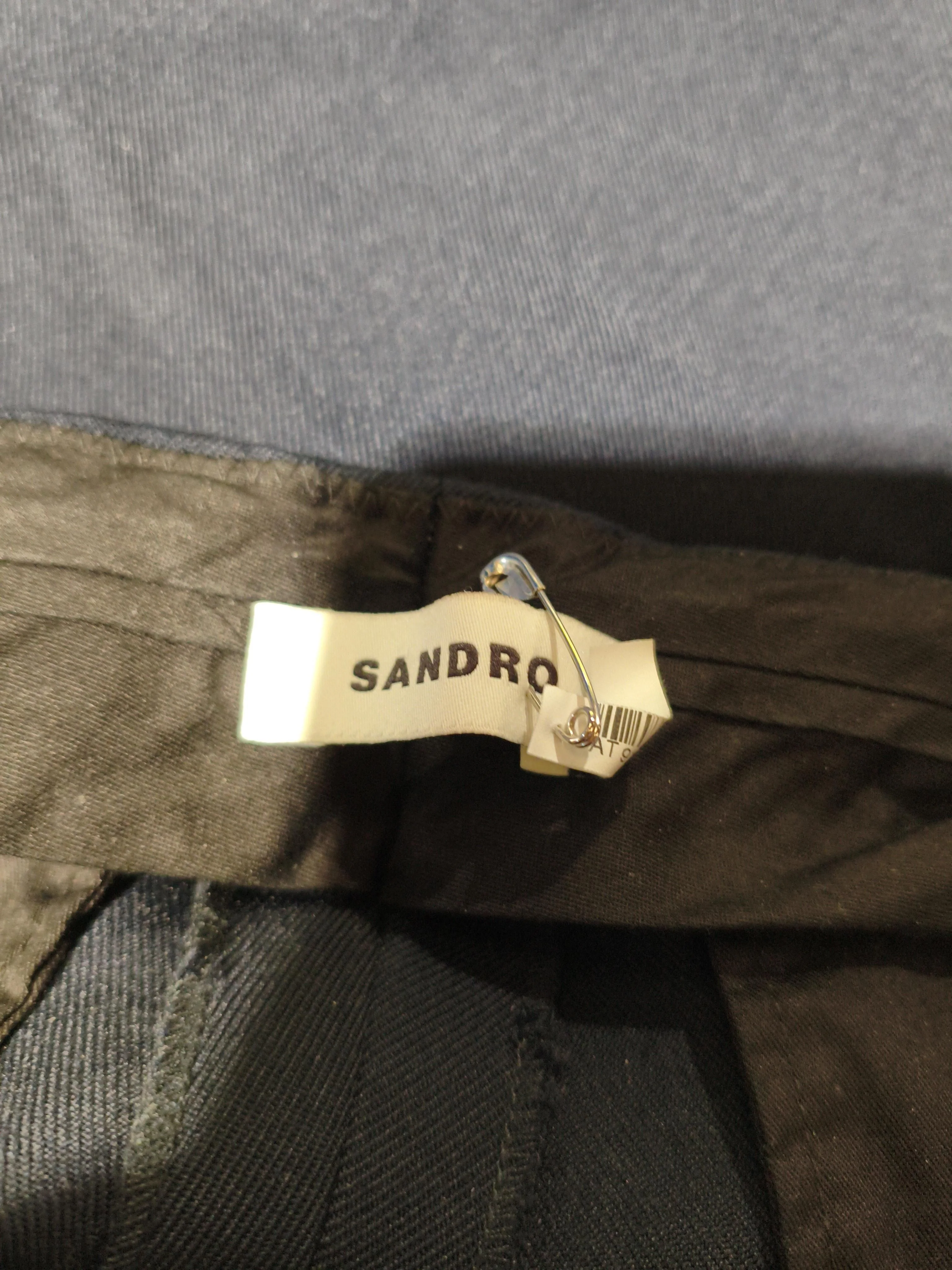 Sandro Women's Trousers UK 8 Blue 100% Other Wide-Leg Cropped - Image 5