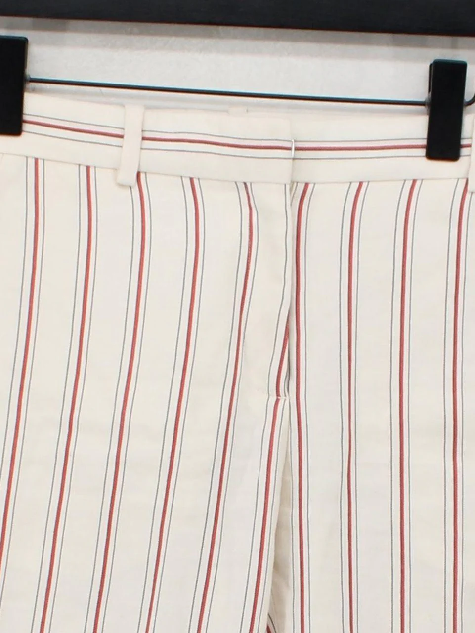 Sandro Women's Trousers W 32 in Cream Cotton with Linen, Acetate Cropped - Image 3
