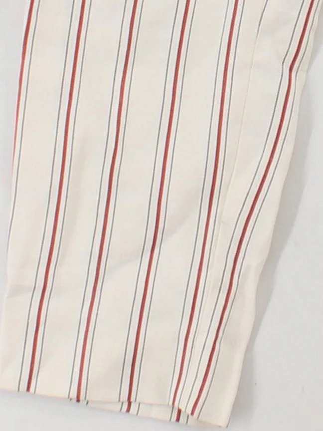 Sandro Women's Trousers W 32 in Cream Cotton with Linen, Acetate Cropped - Image 4