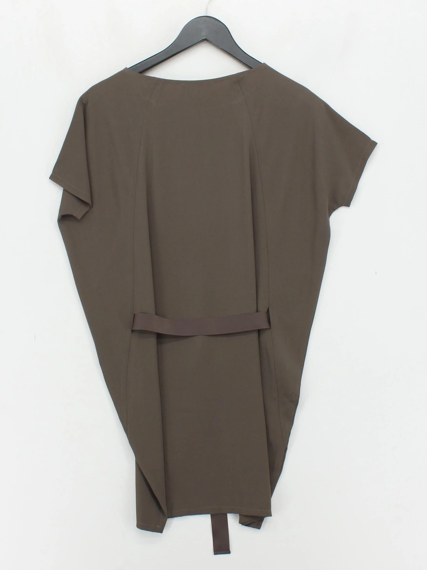 Sans & Sans Women's Top XS Brown 100% Other Short Sleeve Round Neck Tunic - Image 2