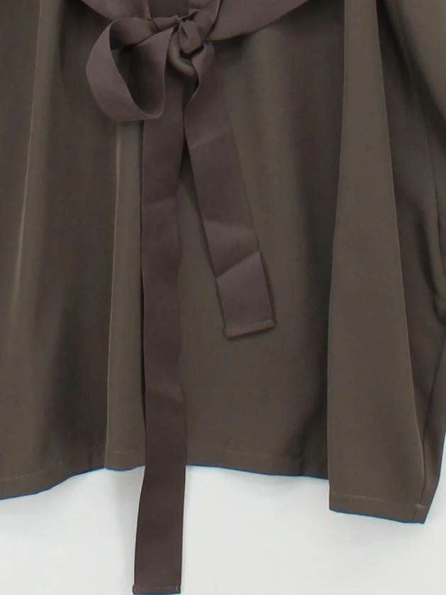 Sans & Sans Women's Top XS Brown 100% Other Short Sleeve Round Neck Tunic - Image 4
