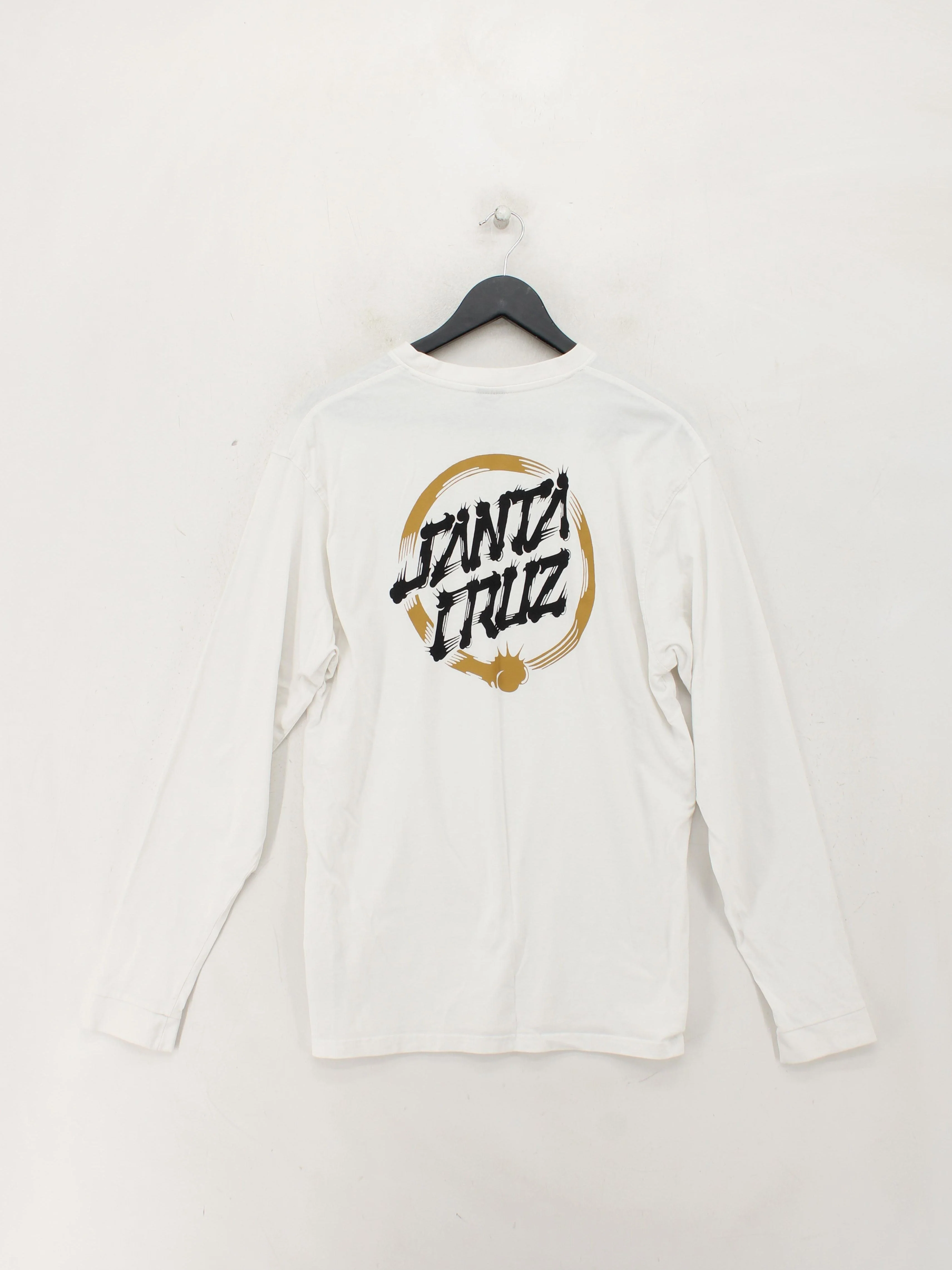 Santa Cruz Men's T-Shirt L White Graphic 100% Cotton Basic - Image 2