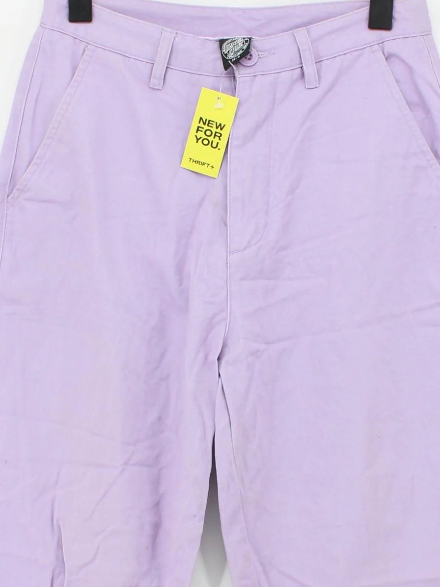 Santa Cruz Women's Trousers UK 8 Purple 100% Cotton Straight Chino - Image 3