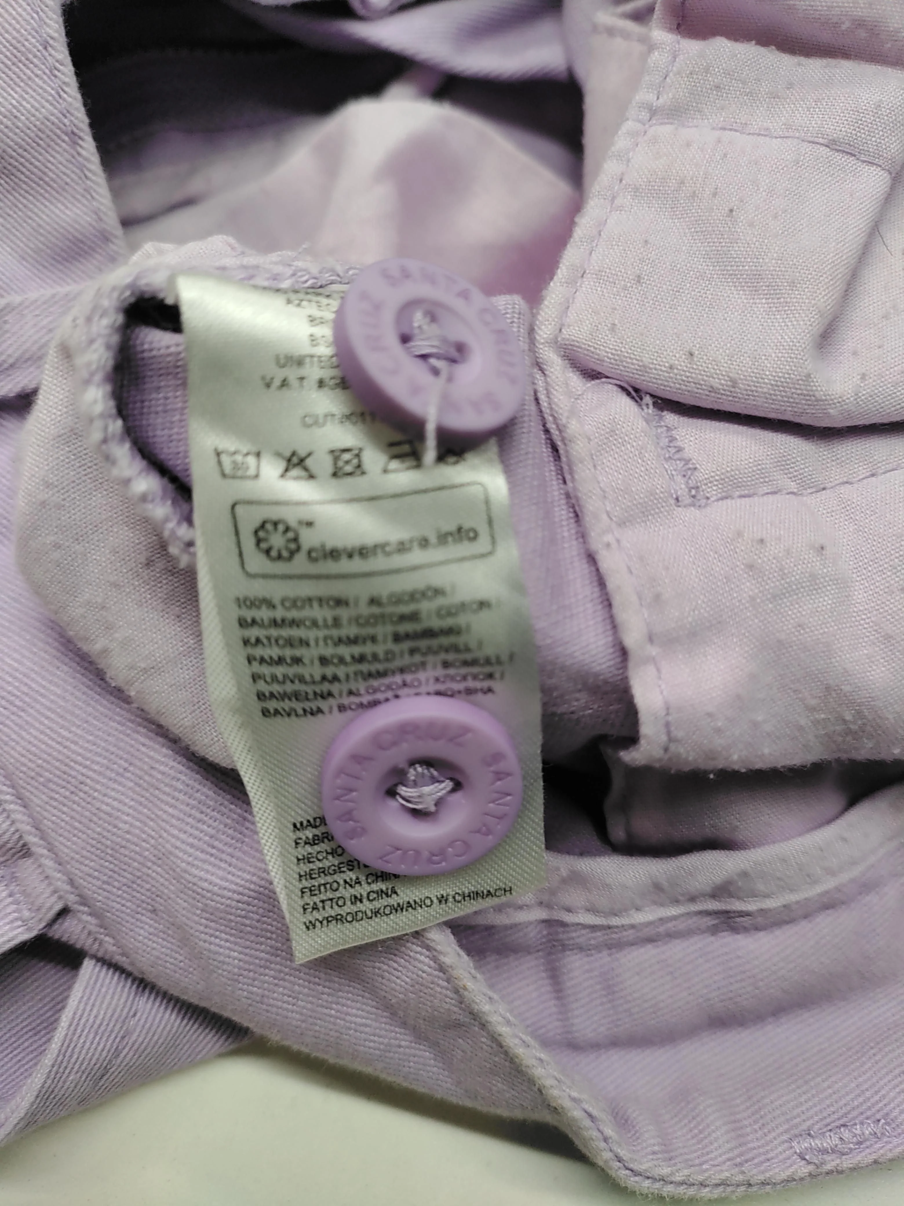 Santa Cruz Women's Trousers UK 8 Purple 100% Cotton Straight Chino - Image 7