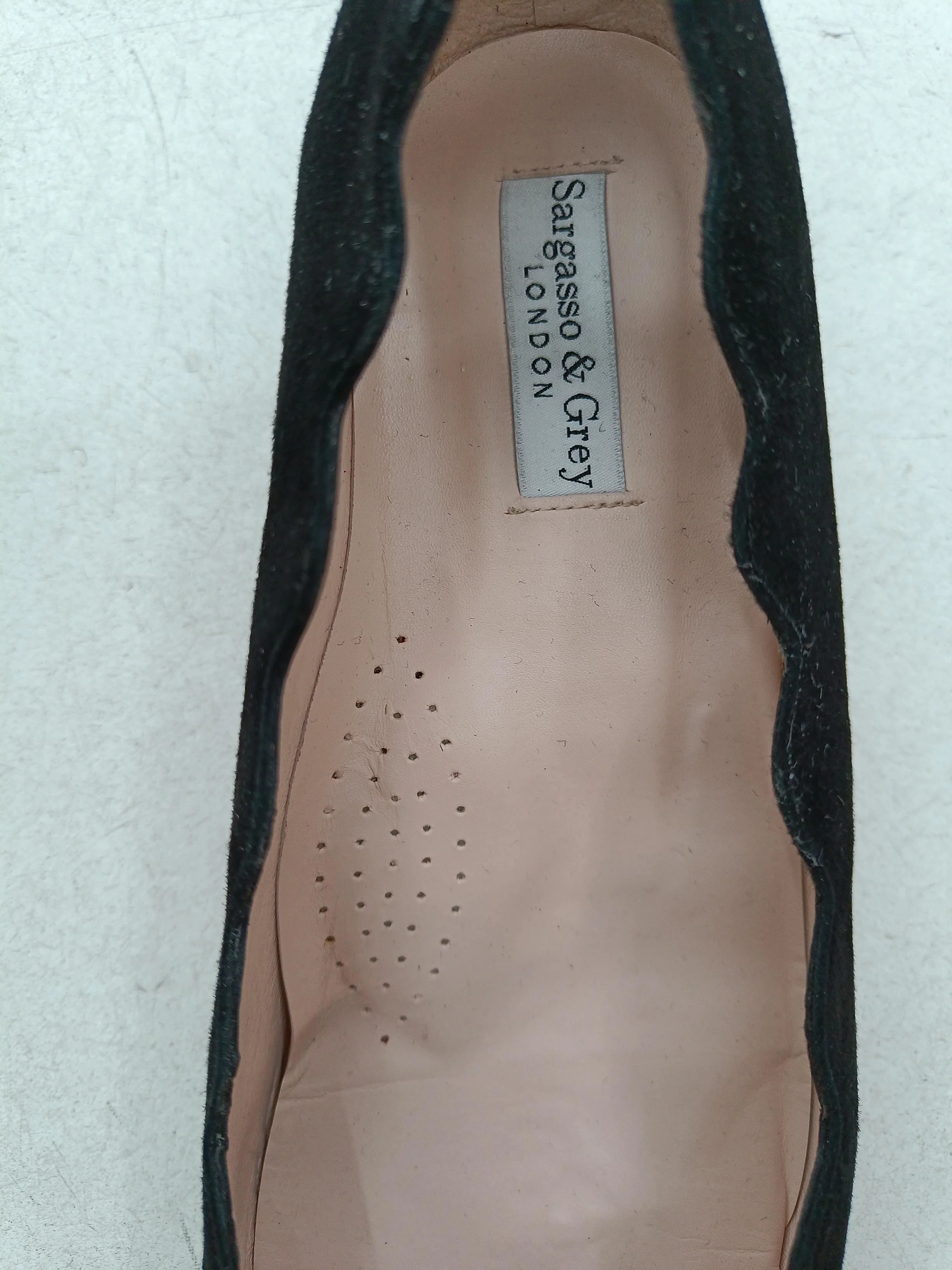 Sargasso And Grey Women's Heels UK 6.5 Black Suede with Leather Court - Image 6