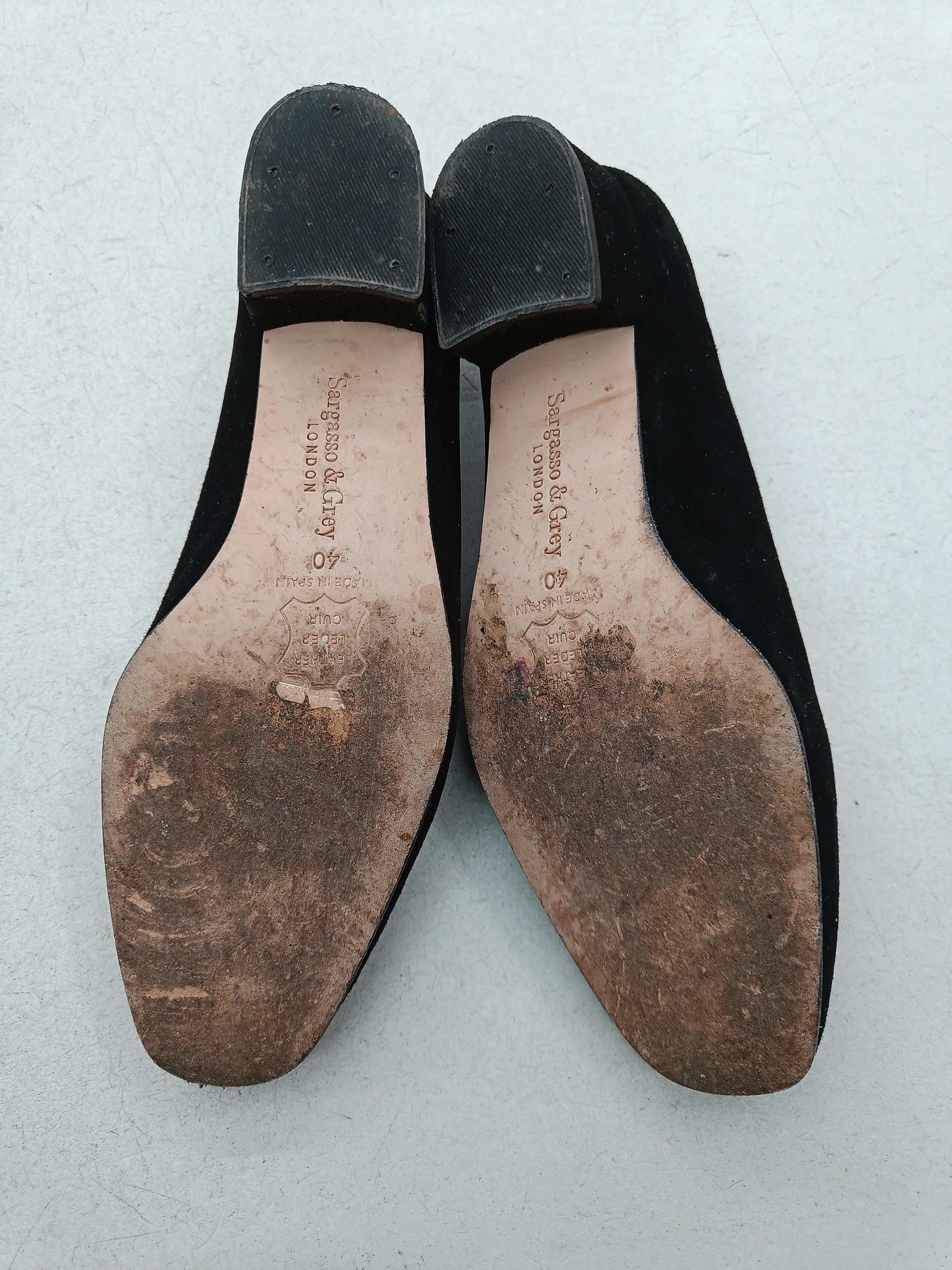 Sargasso And Grey Women's Heels UK 6.5 Black Suede with Leather Court - Image 7