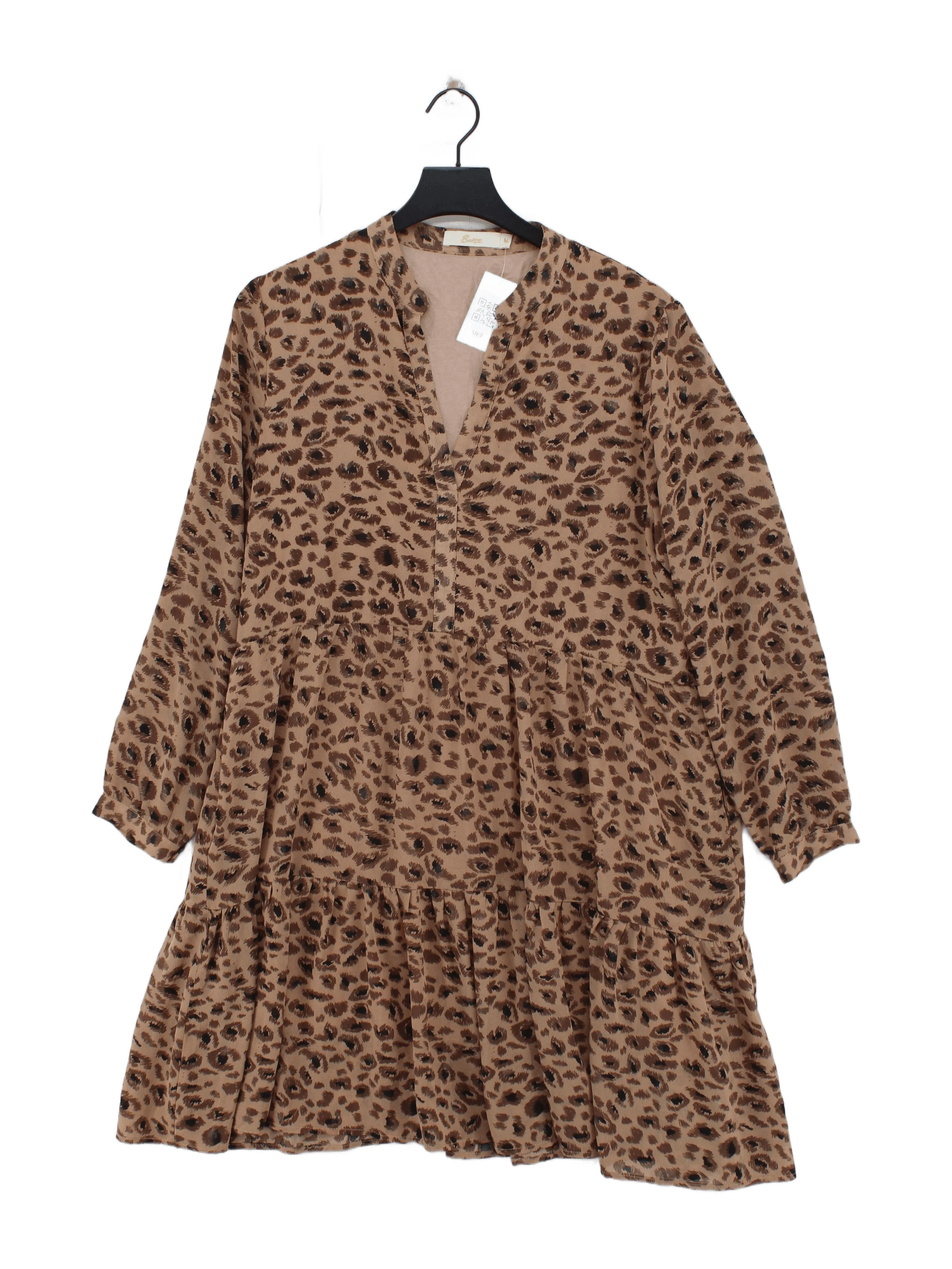 Sarta Skater Mini Dress M in Brown