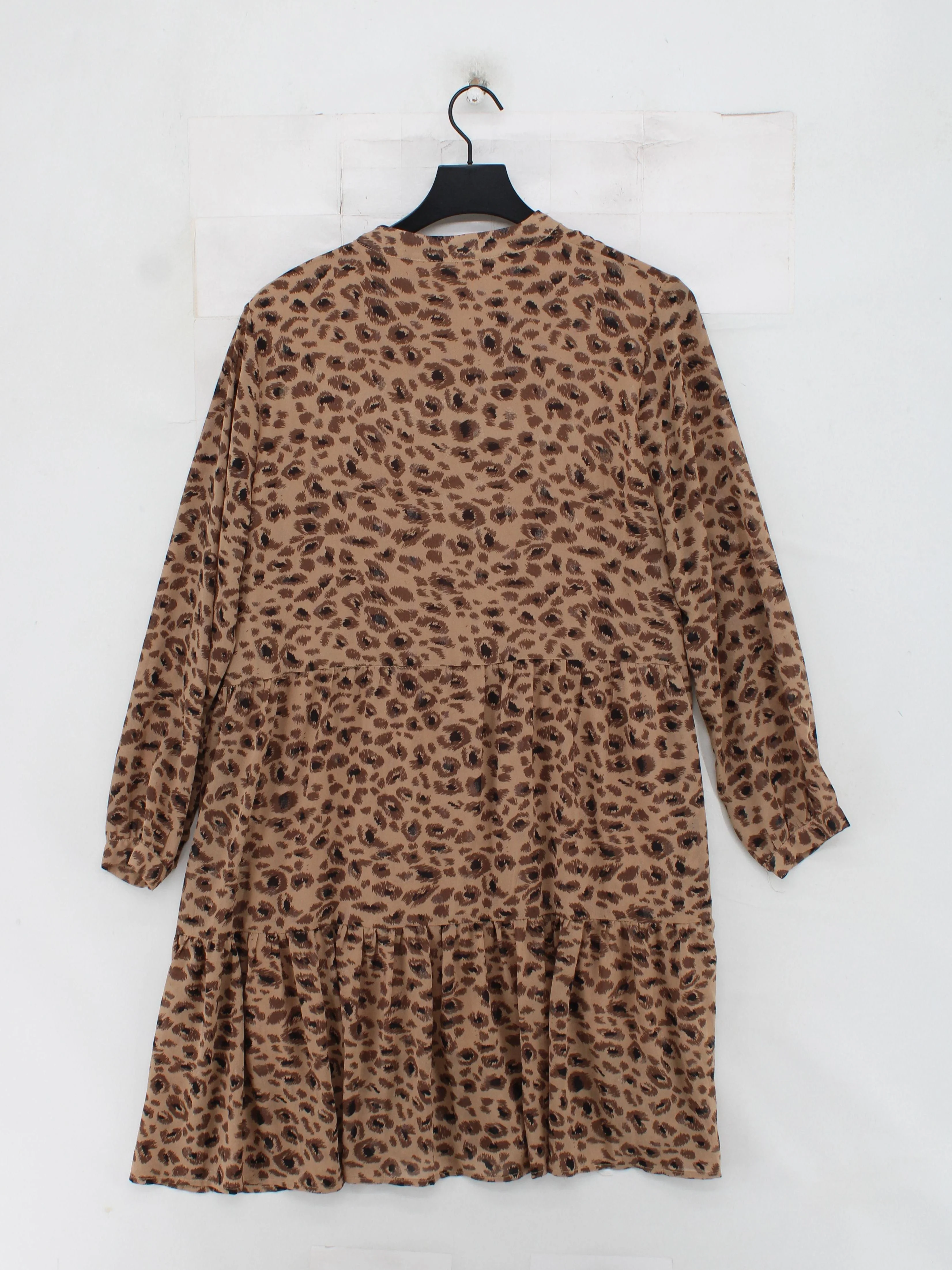 Sarta Skater Mini Dress M in Brown - Image 2