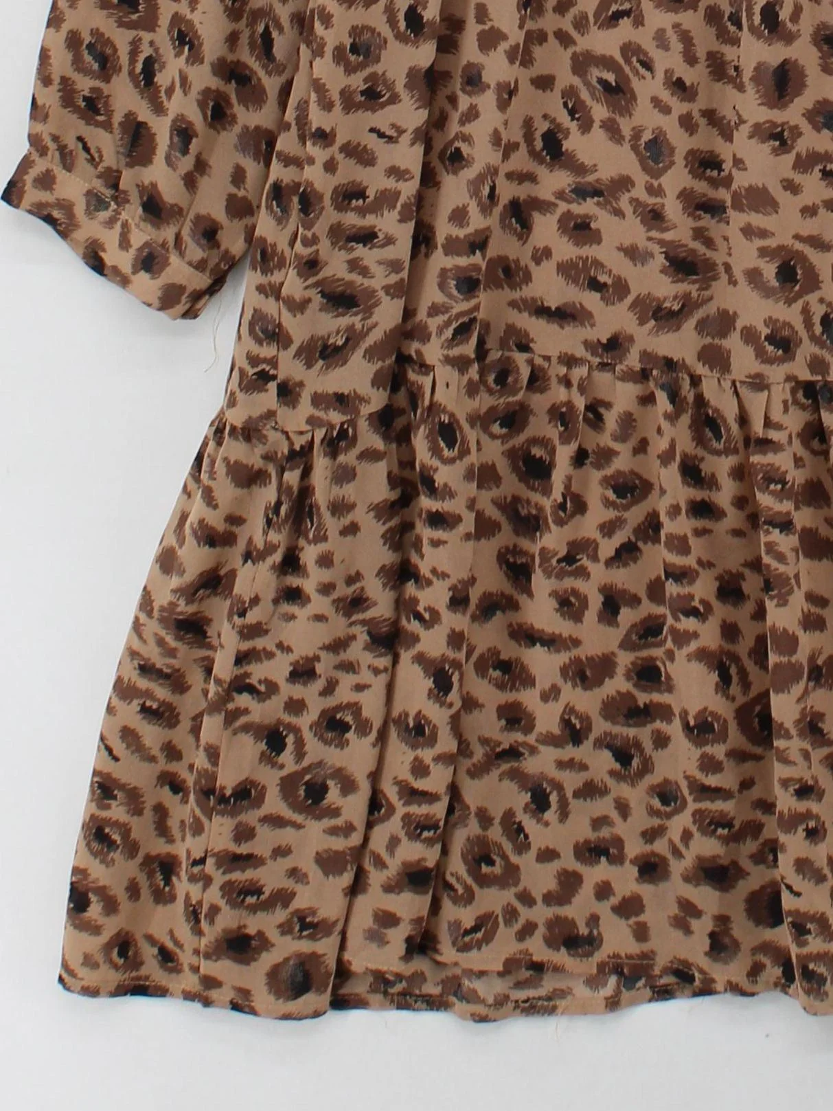 Sarta Skater Mini Dress M in Brown - Image 4