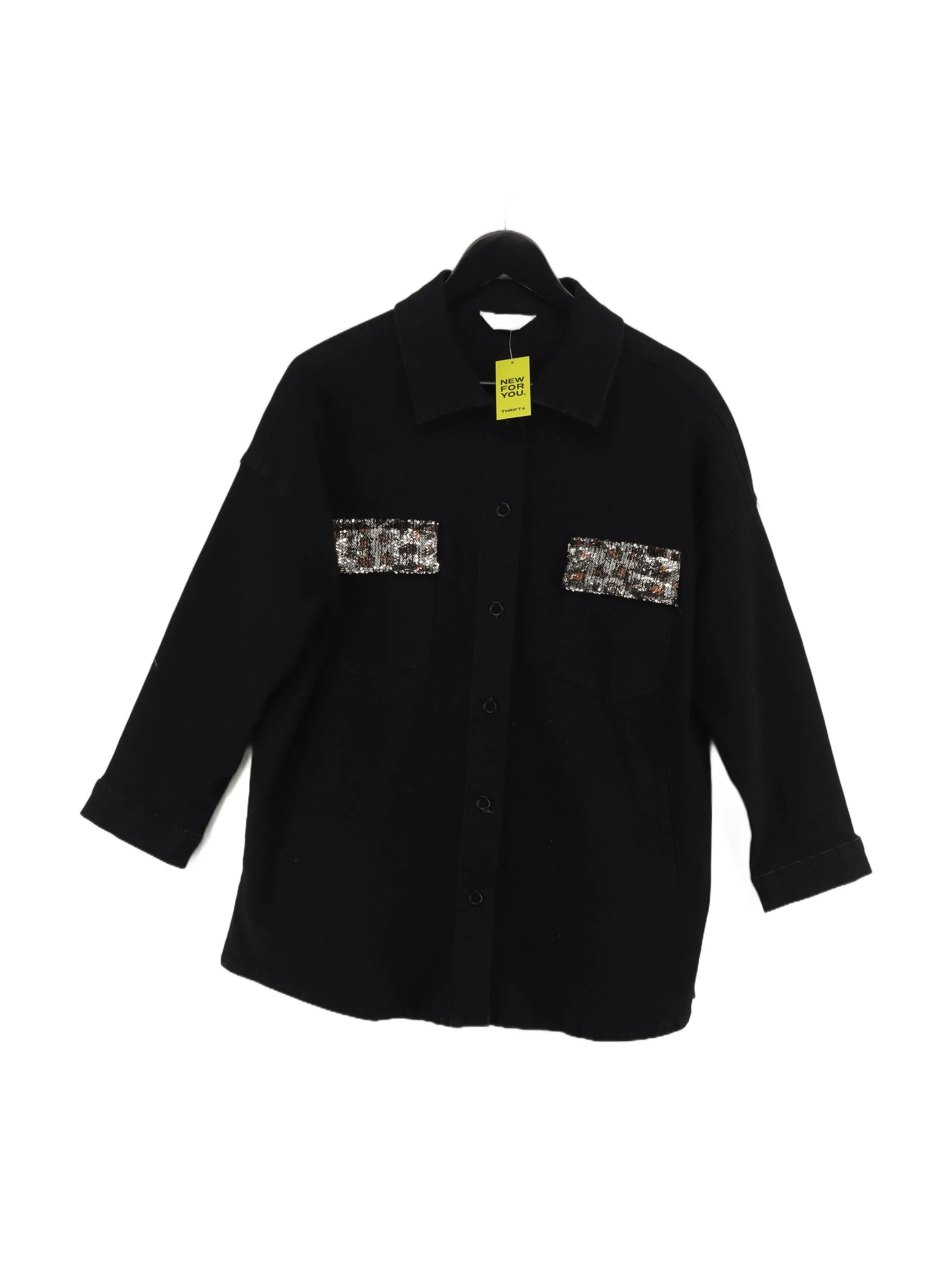 Sarta Women's Shirt S Black Cotton with Polyester, Viscose, Elastane Basic