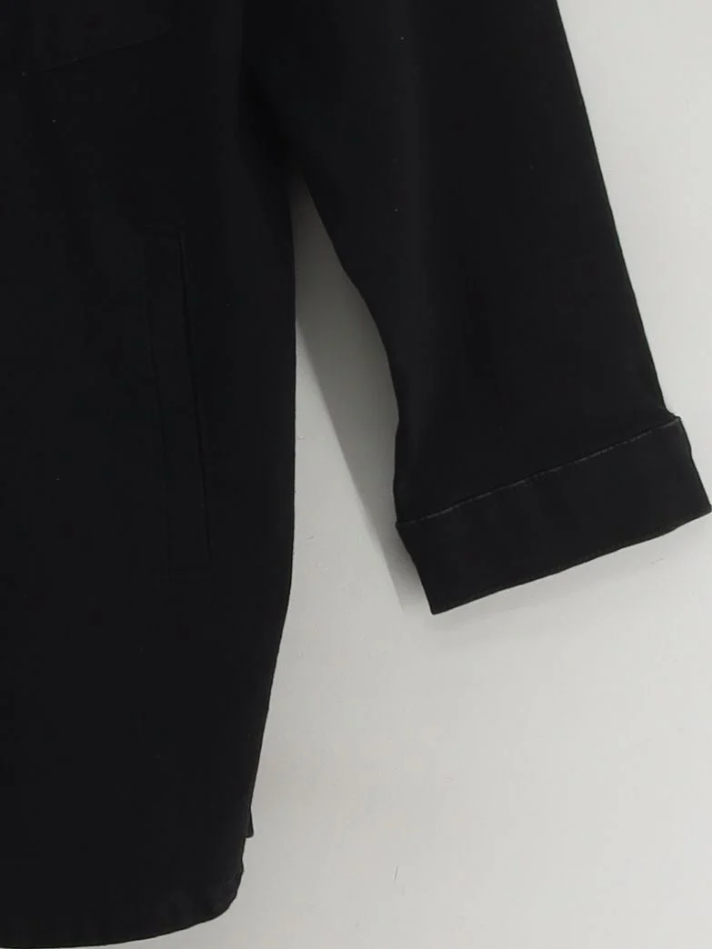 Sarta Women's Shirt S Black Cotton with Polyester, Viscose, Elastane Basic - Image 4