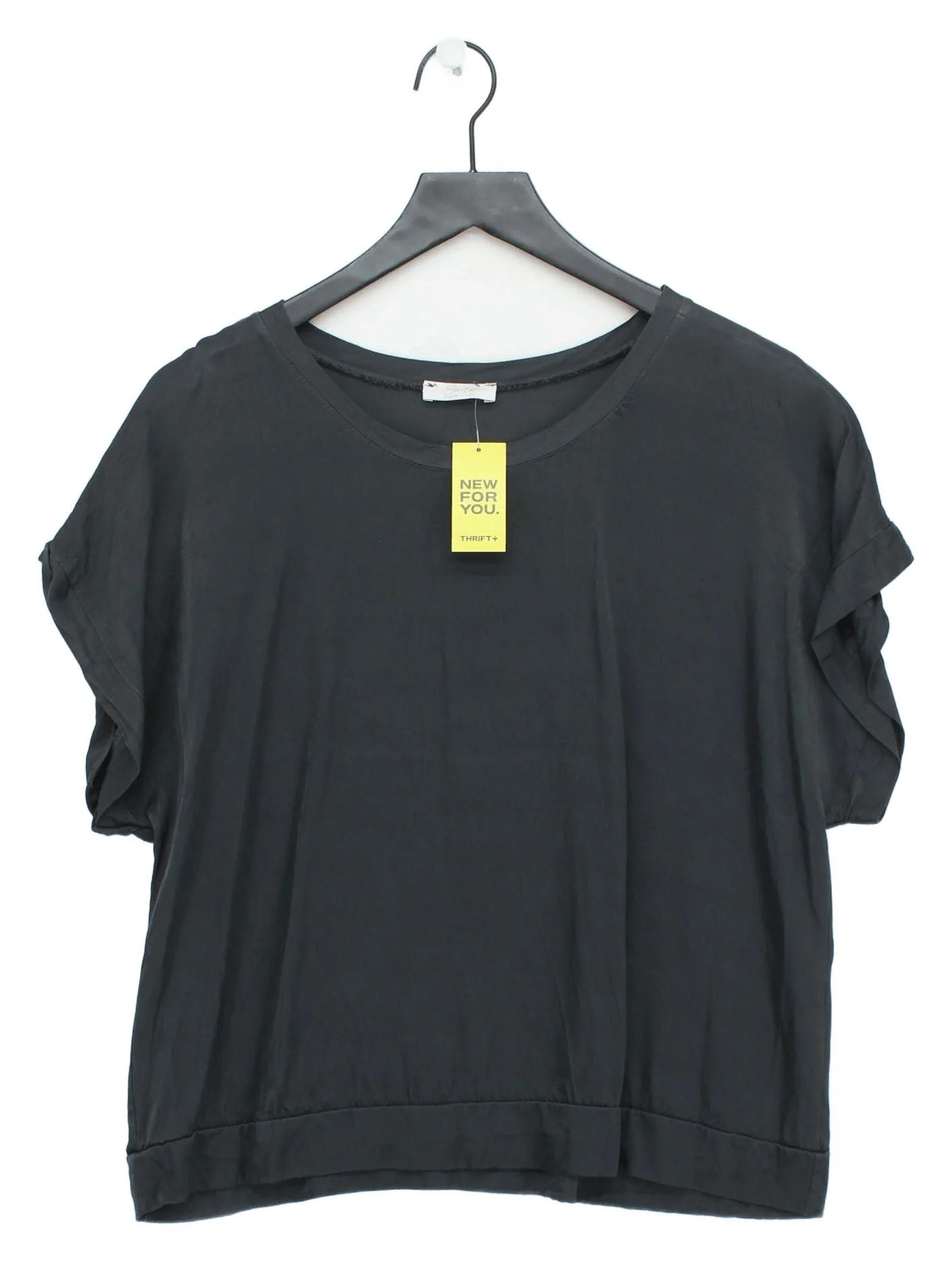 Sarta Women's T-Shirt UK 4 Grey Viscose with Elastane Basic