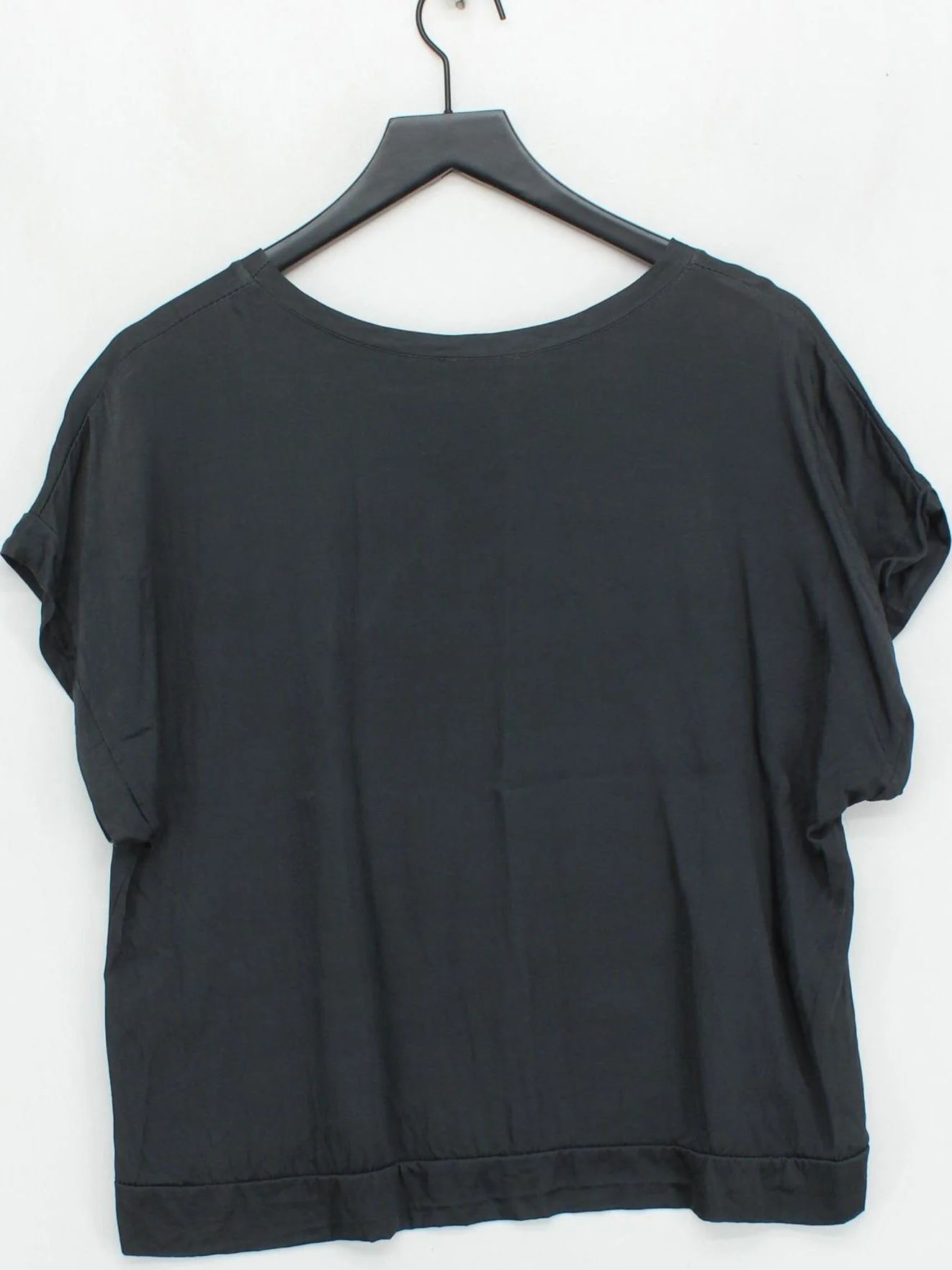Sarta Women's T-Shirt UK 4 Grey Viscose with Elastane Basic - Image 2