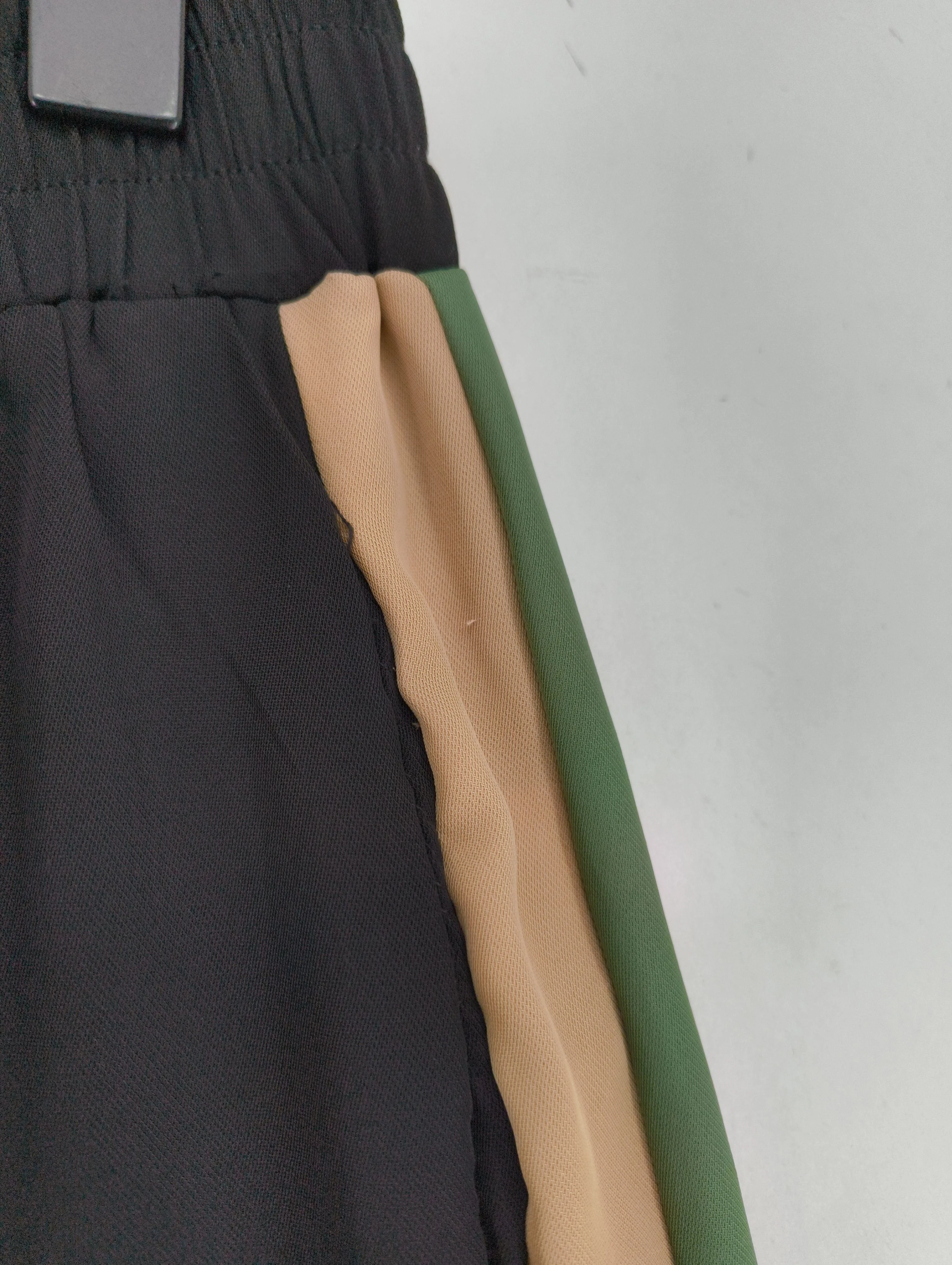 Sarta Women's Trousers M Black Striped 100% Viscose Wide-Leg Cropped - Image 5