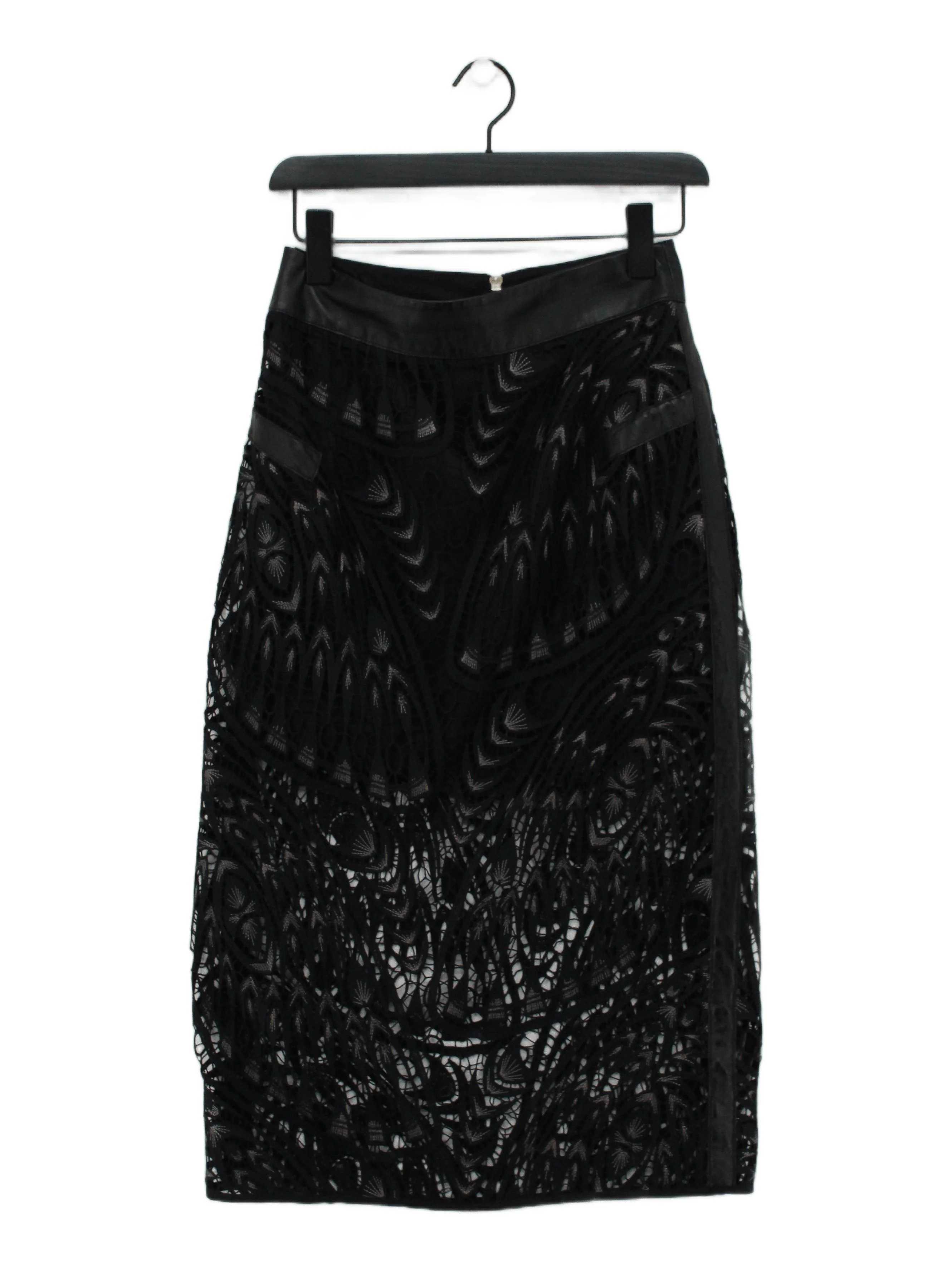 Sass & Bide Women's Midi Skirt UK 8 Black Polyester
