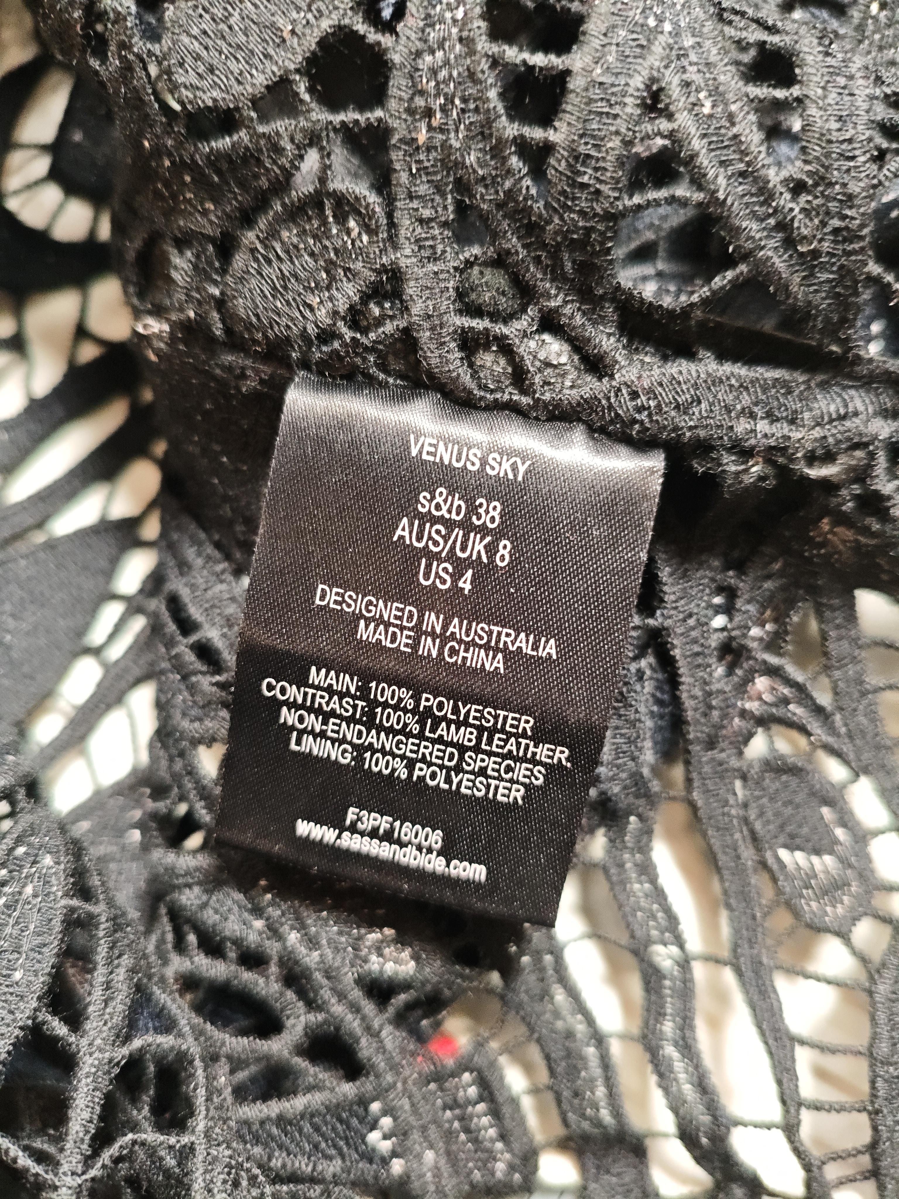 Sass & Bide Women's Midi Skirt UK 8 Black Polyester - Image 6
