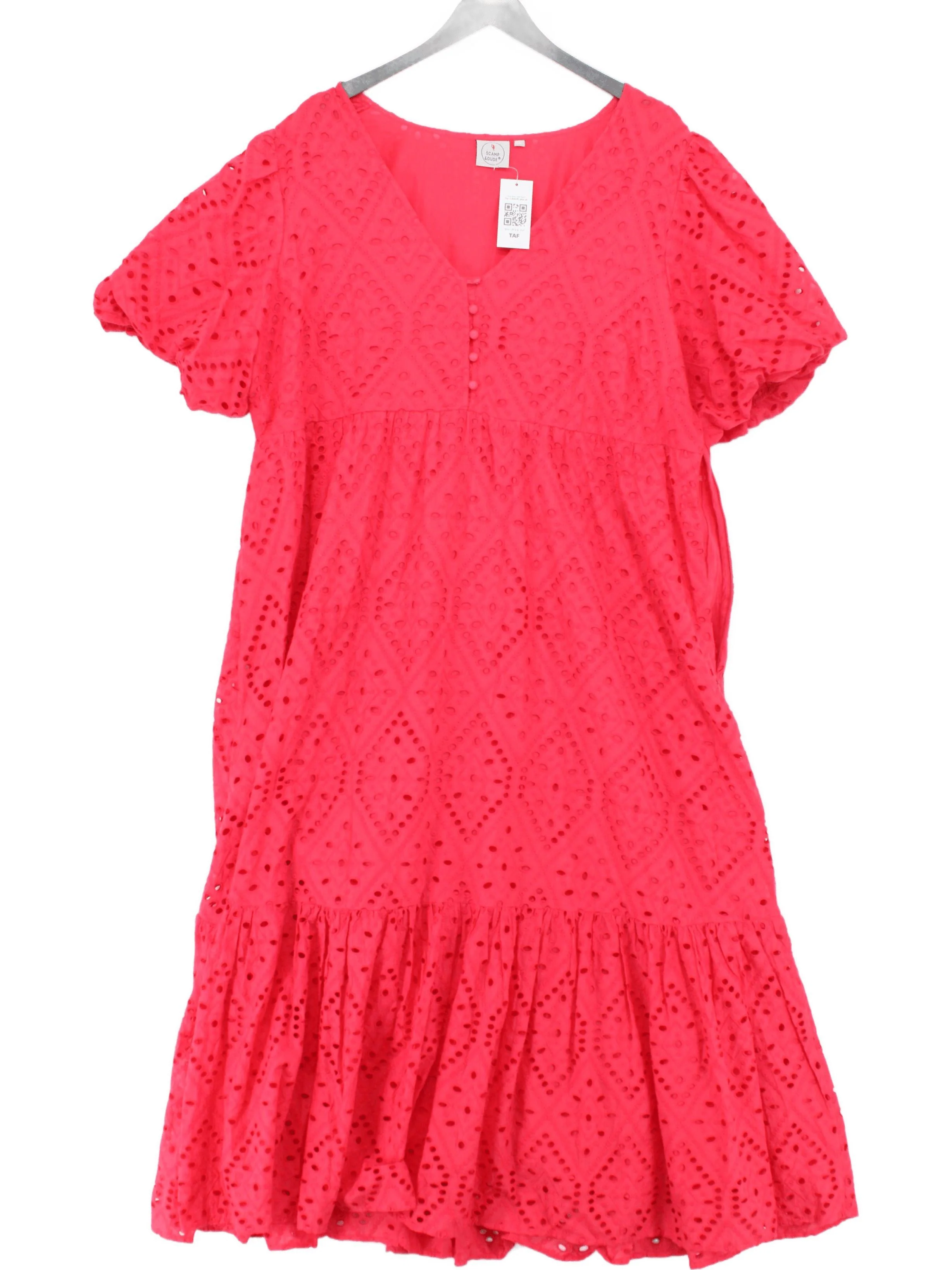 Scamp & Dude A-Line Midi Dress UK20 in Red