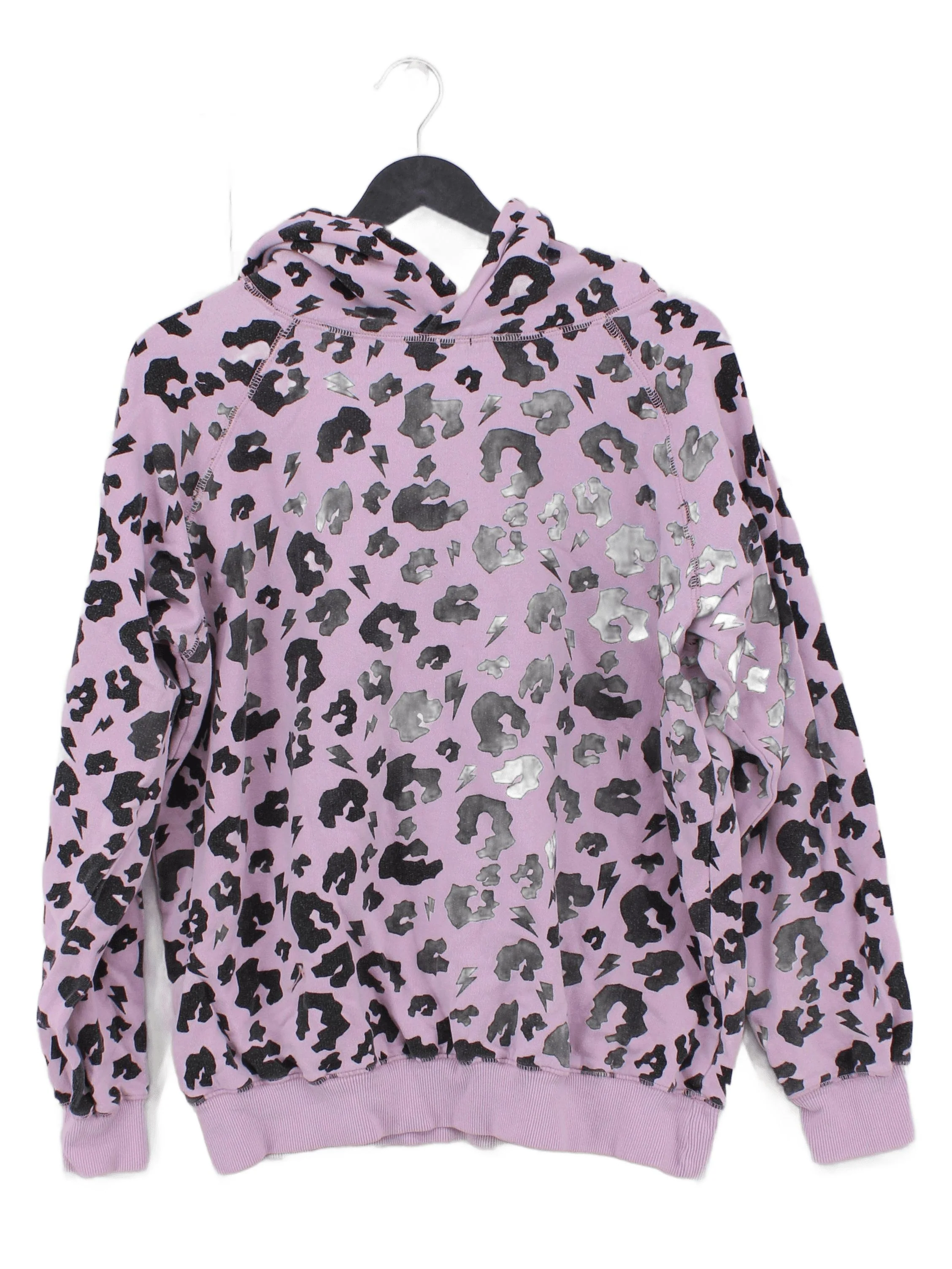 Scamp & Dude Women's Hoodie M Pink Animal Print 100% Cotton Pullover