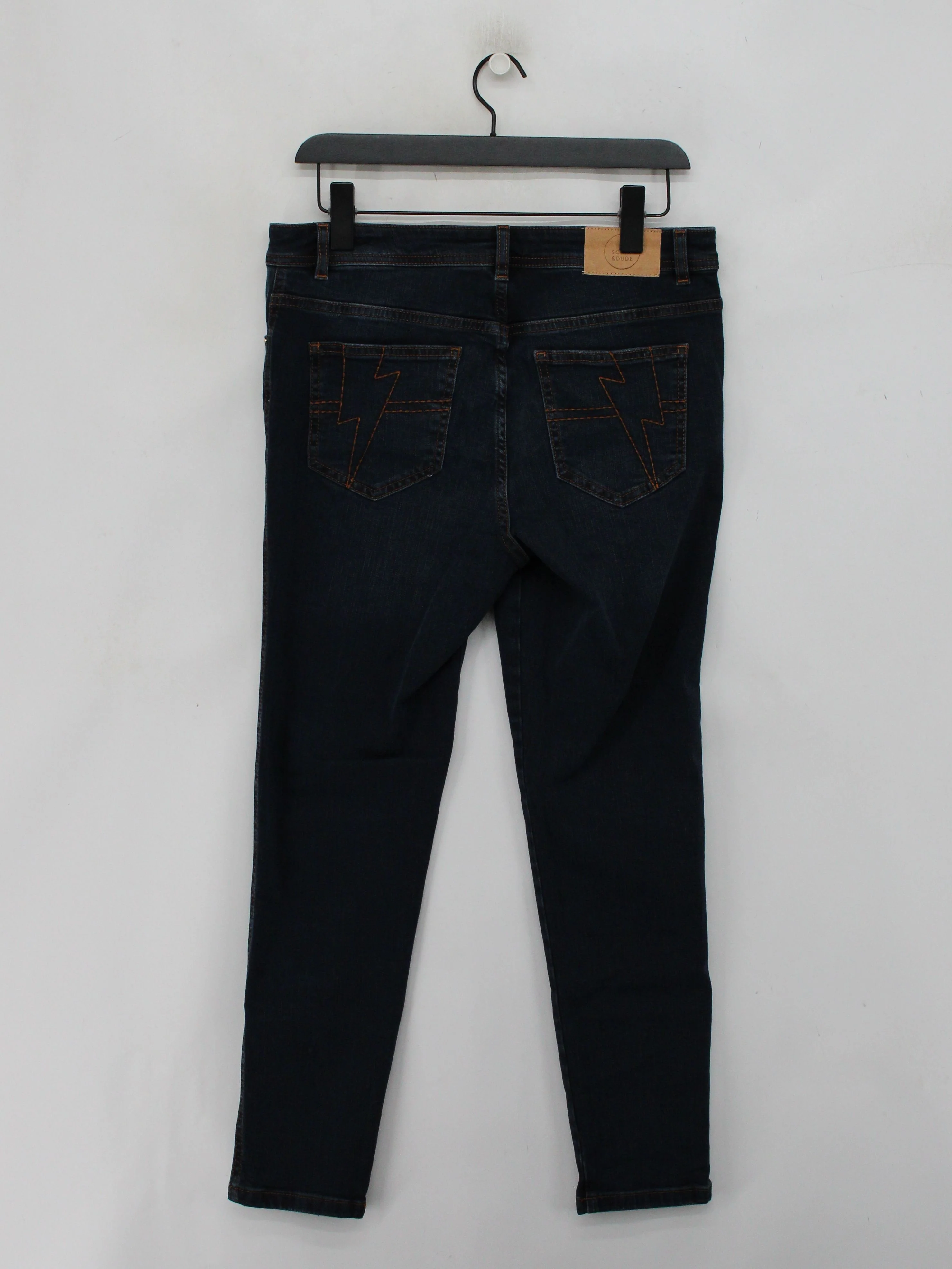 Scamp & Dude Women's Jeans UK 12 Blue Cotton with Polyester, Elastane Skinny - Image 2