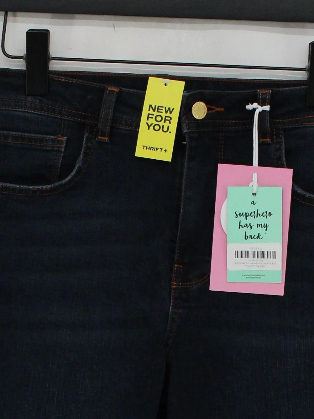 Scamp & Dude Women's Jeans UK 12 Blue Cotton with Polyester, Elastane Skinny - Image 3