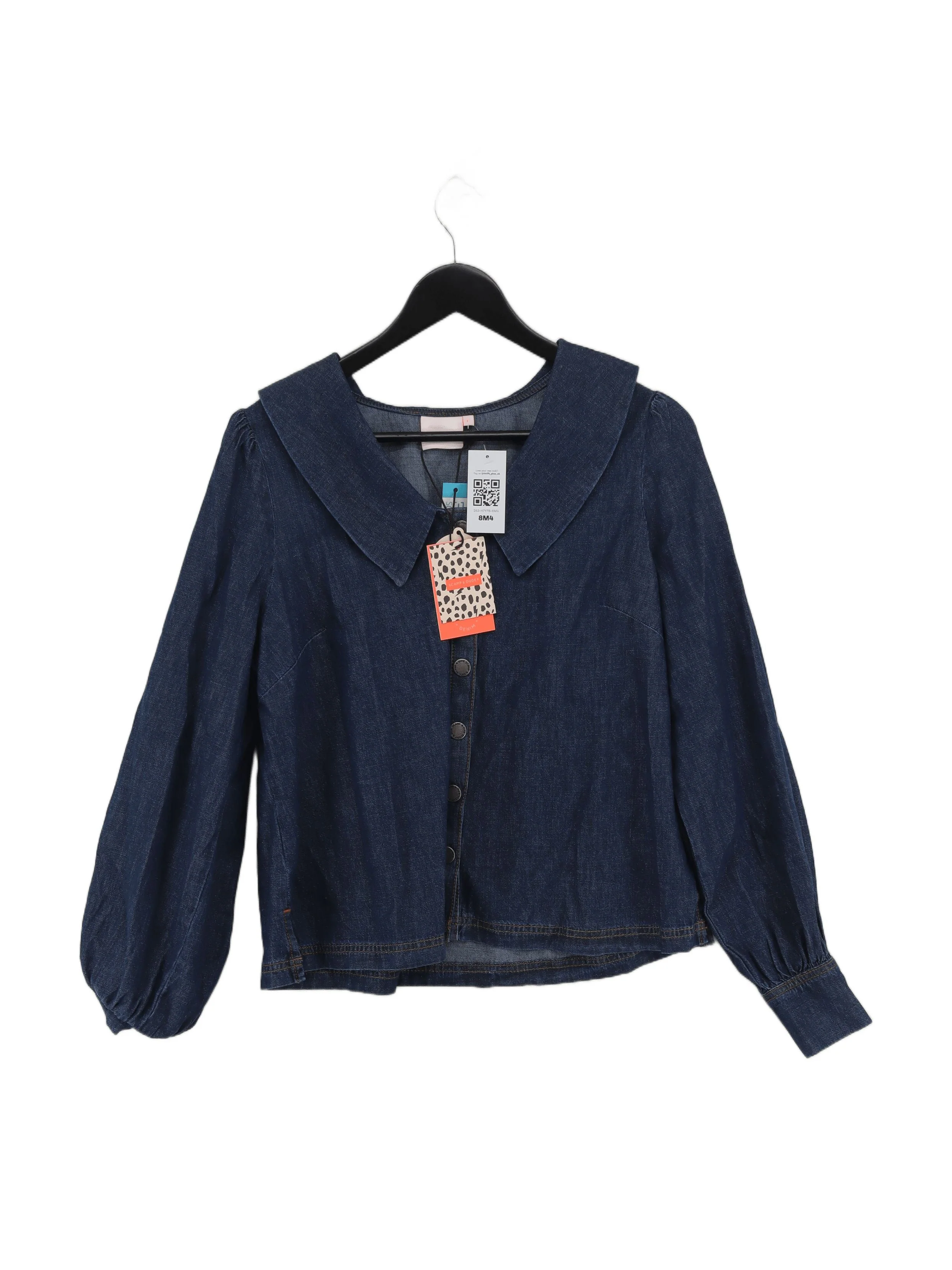 Scamp & Dude Women's Shirt UK 12 Blue 100% Cotton Basic New with tags