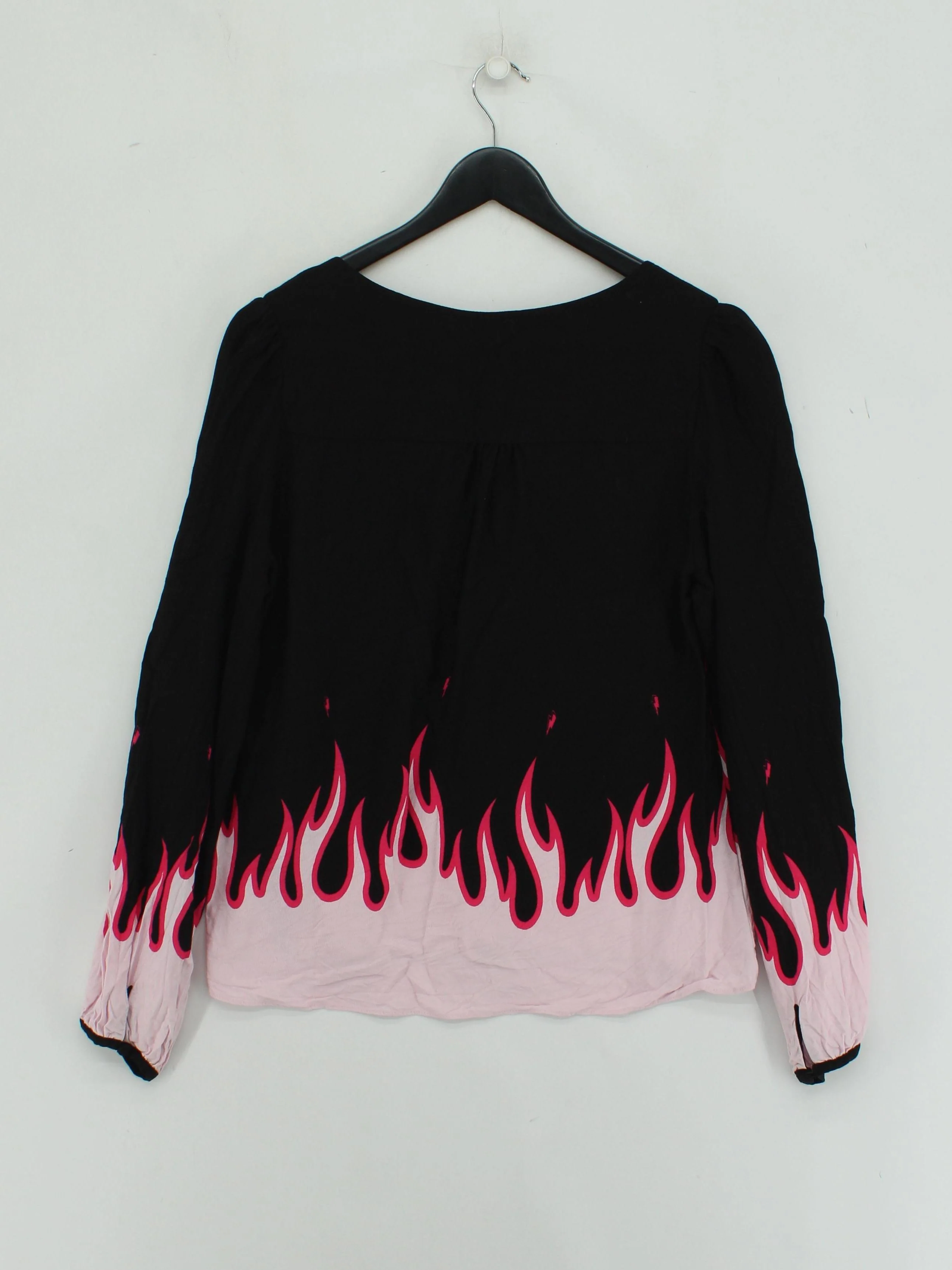 Scamp & Dude Women's Top UK 14 Black 100% Viscose Long Sleeve V-Neck Basic - Image 2