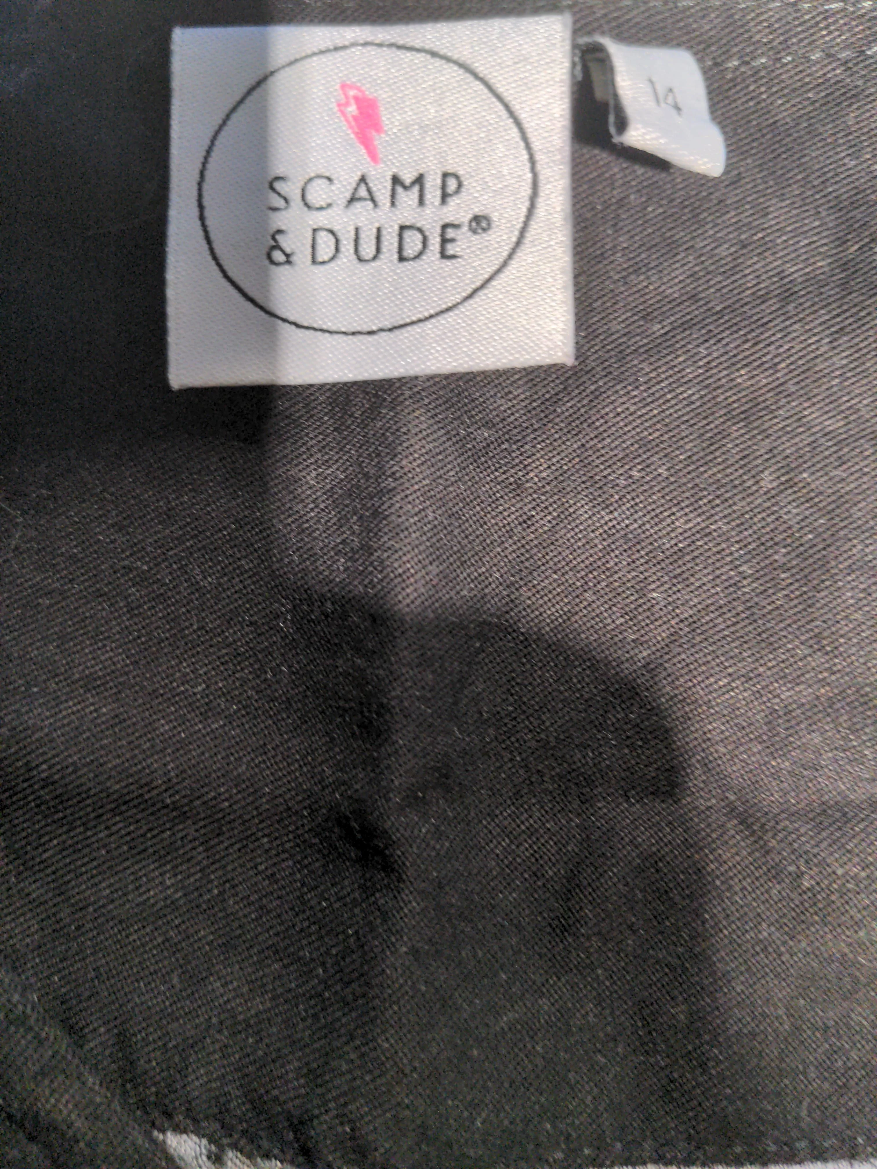 Scamp & Dude Women's Top UK 14 Black 100% Viscose Long Sleeve V-Neck Basic - Image 5