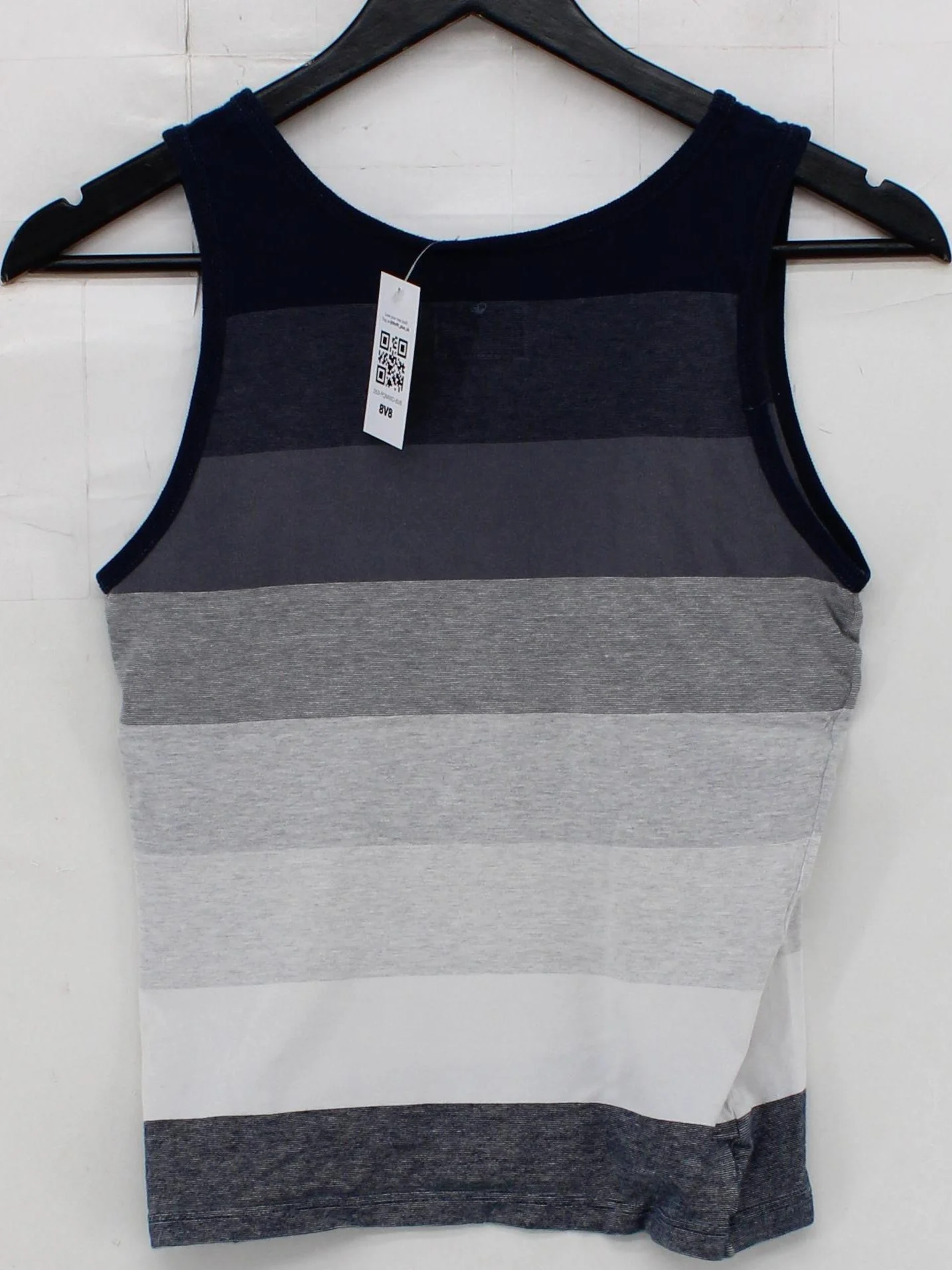 Schiesser Men's T-Shirt S Multi Striped 100% Other Sleeveless Round Neck Basic - Image 2