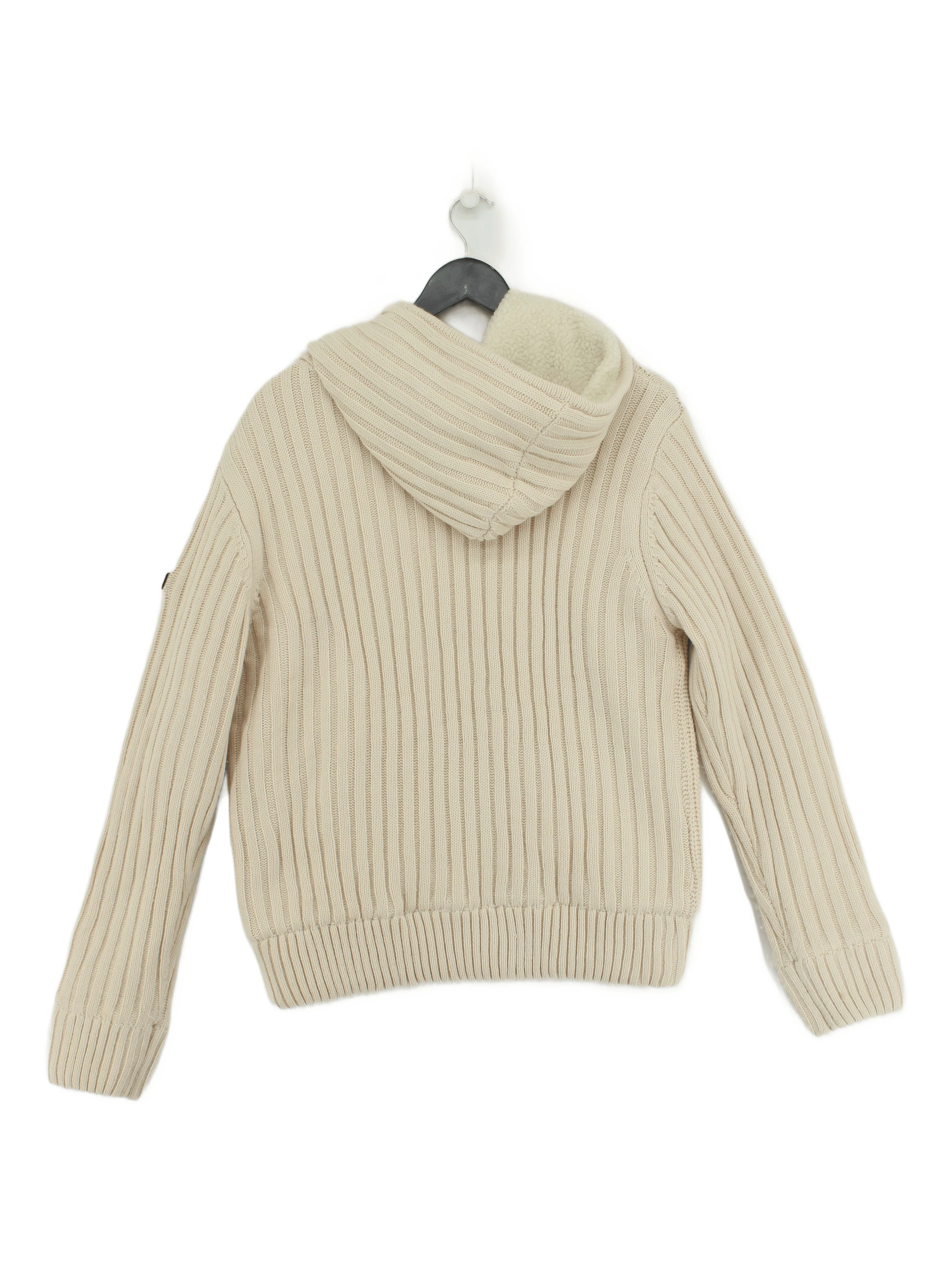 Schott Men's Hoodie L Cream Acrylic with Polyester Pullover